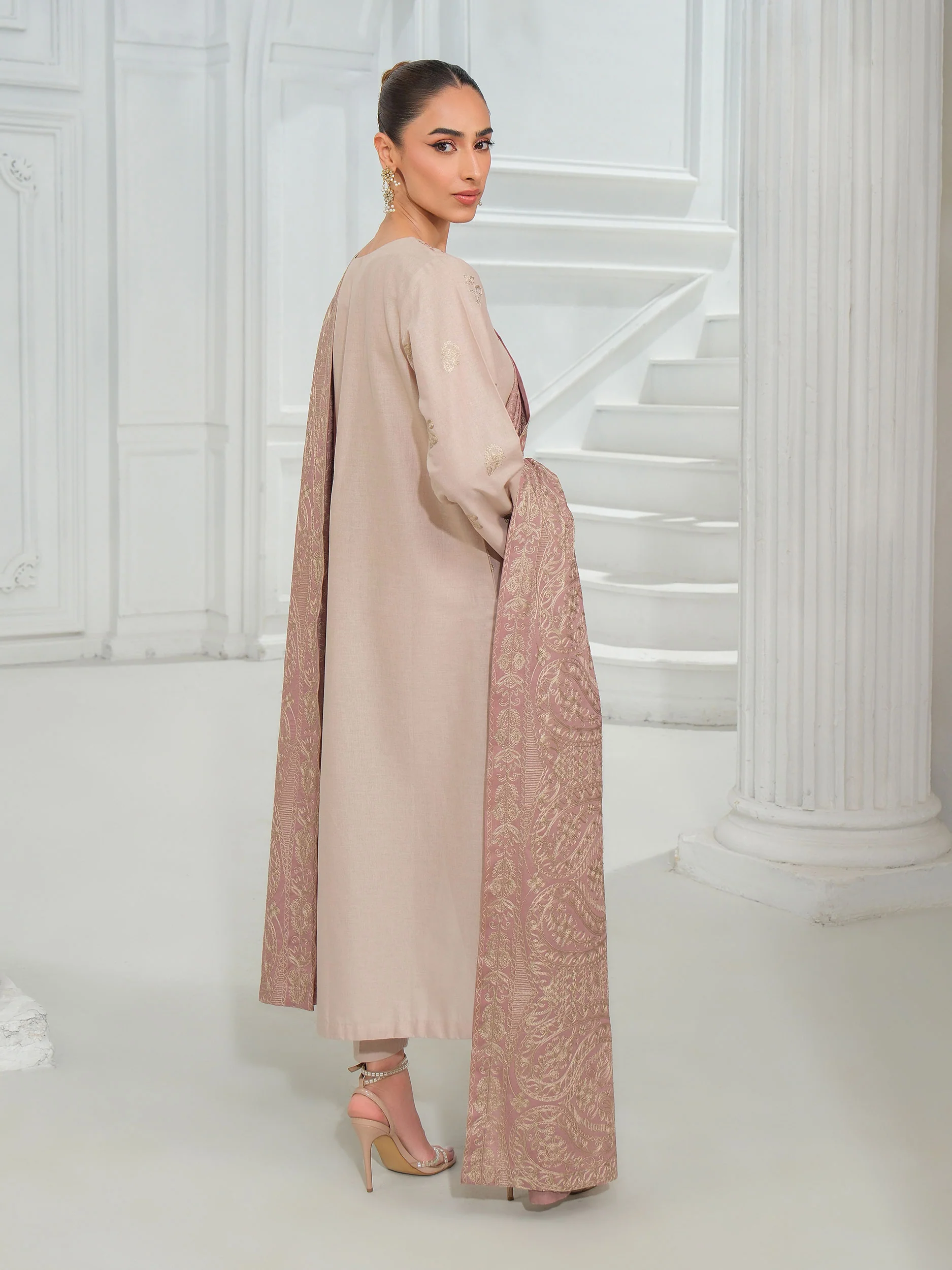 3 Piece Khaddar Suit-Embroidered (Unstitched) - Image 5