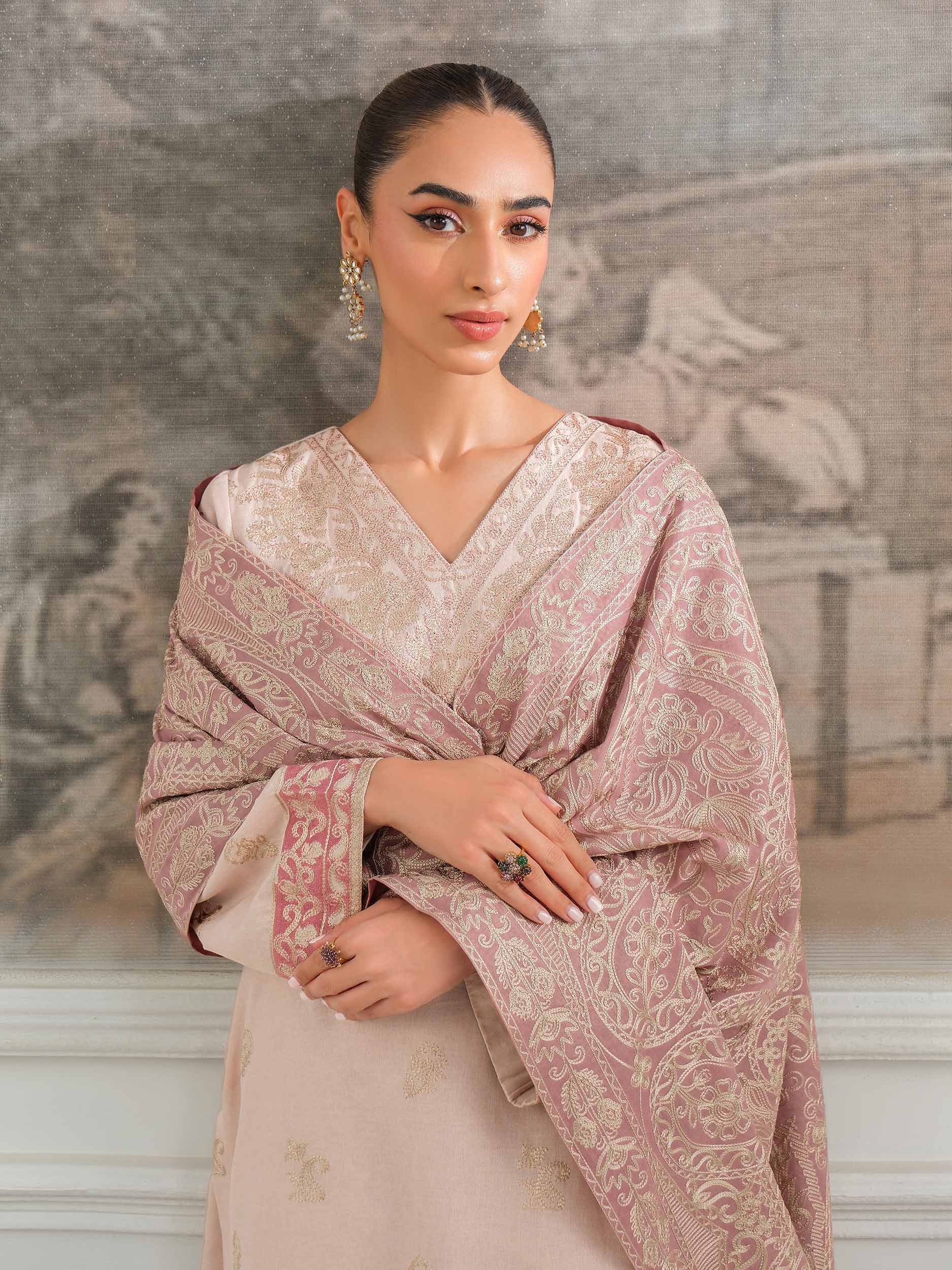 3 Piece Khaddar Suit-Embroidered (Unstitched) - Image 7