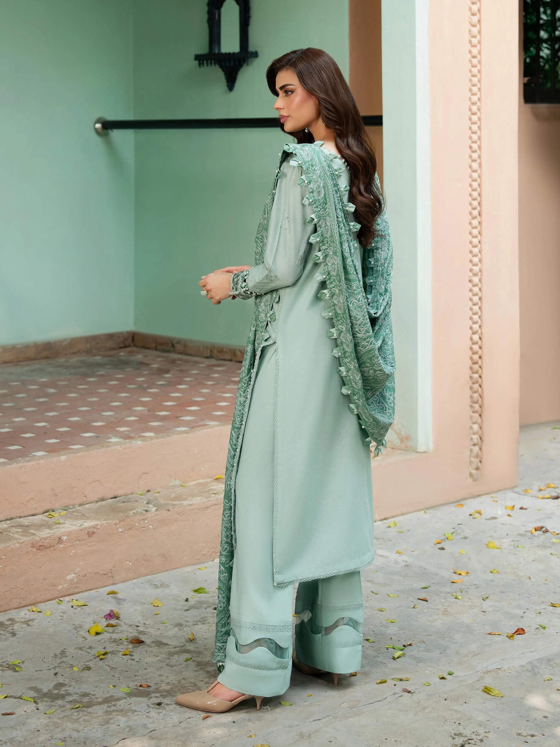 3 Piece Khaddar Suit-Embroidered (Unstitched) - Image 3