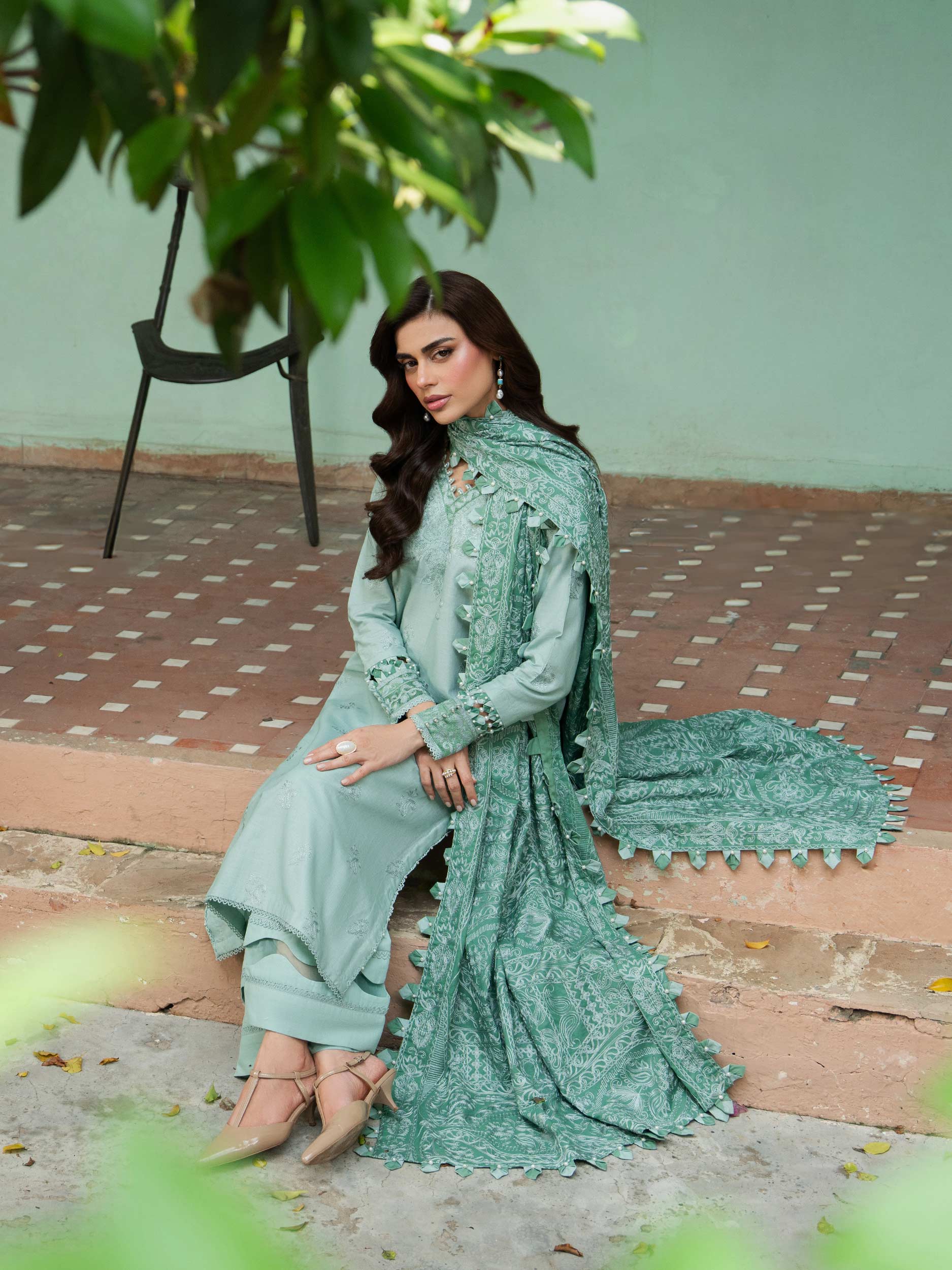 3 Piece Khaddar Suit-Embroidered (Unstitched) - Image 7