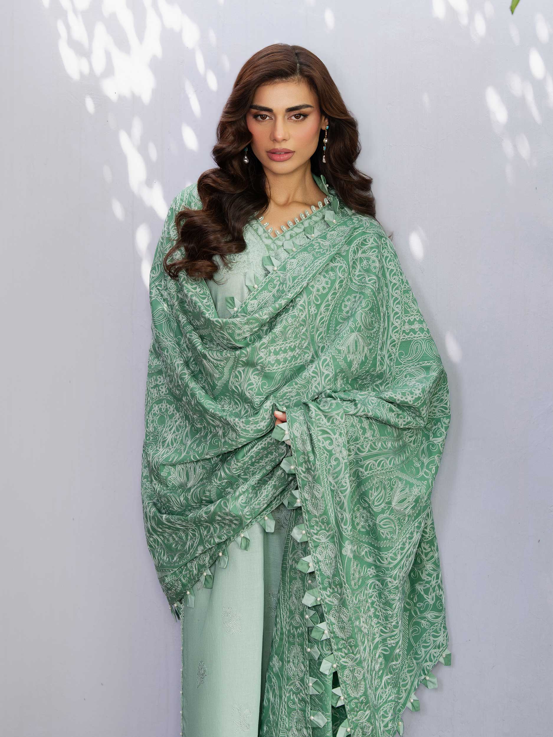 3 Piece Khaddar Suit-Embroidered (Unstitched) - Image 8