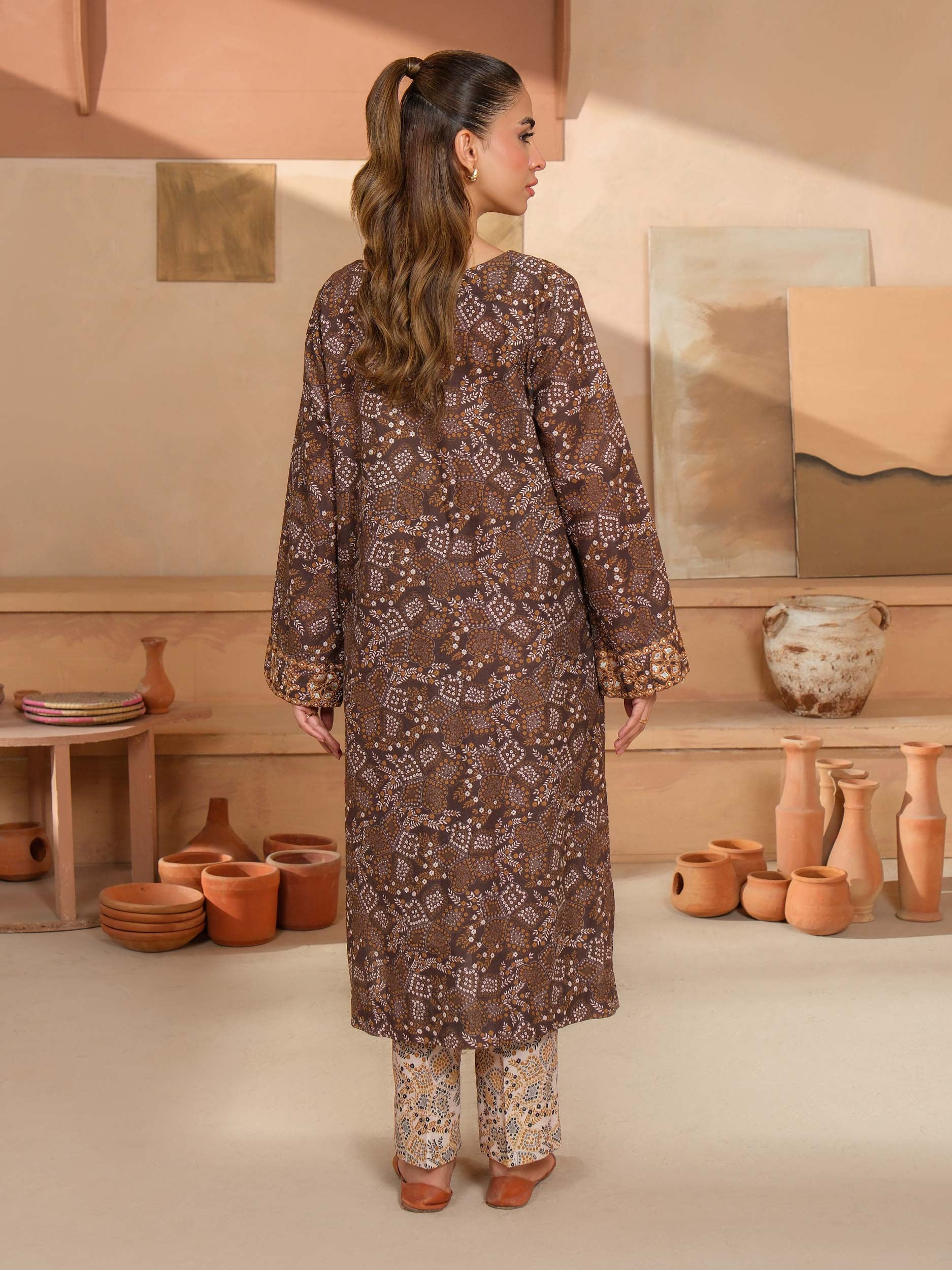 2 Piece Khaddar Suit-Embroidered (Unstitched) - Image 5
