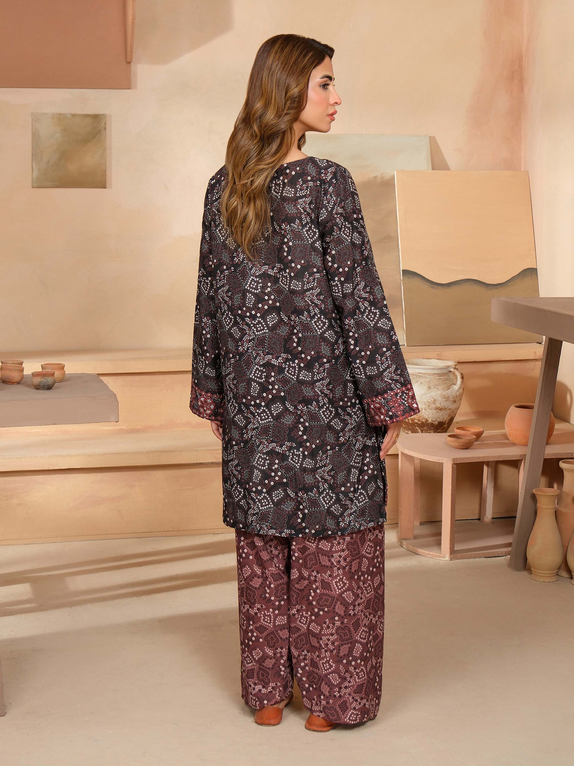 2 Piece Khaddar Suit-Embroidered (Unstitched) - Image 5