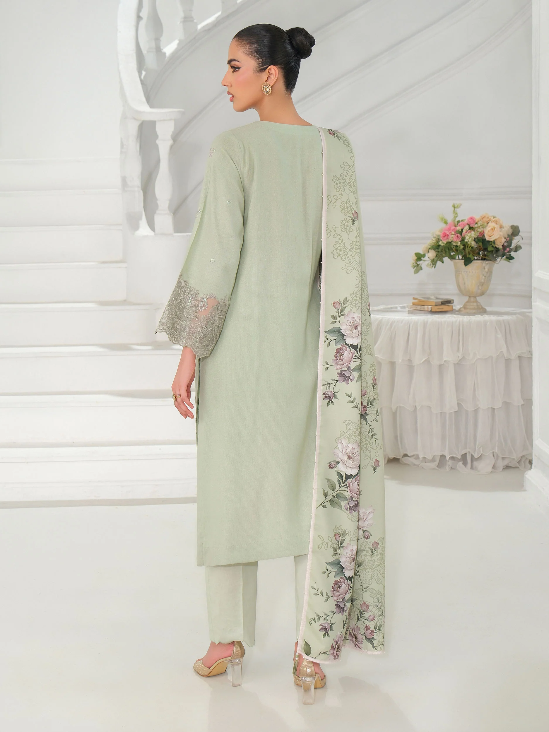 3 Piece Karandi Suit-Embroidered (Unstitched) - Image 5