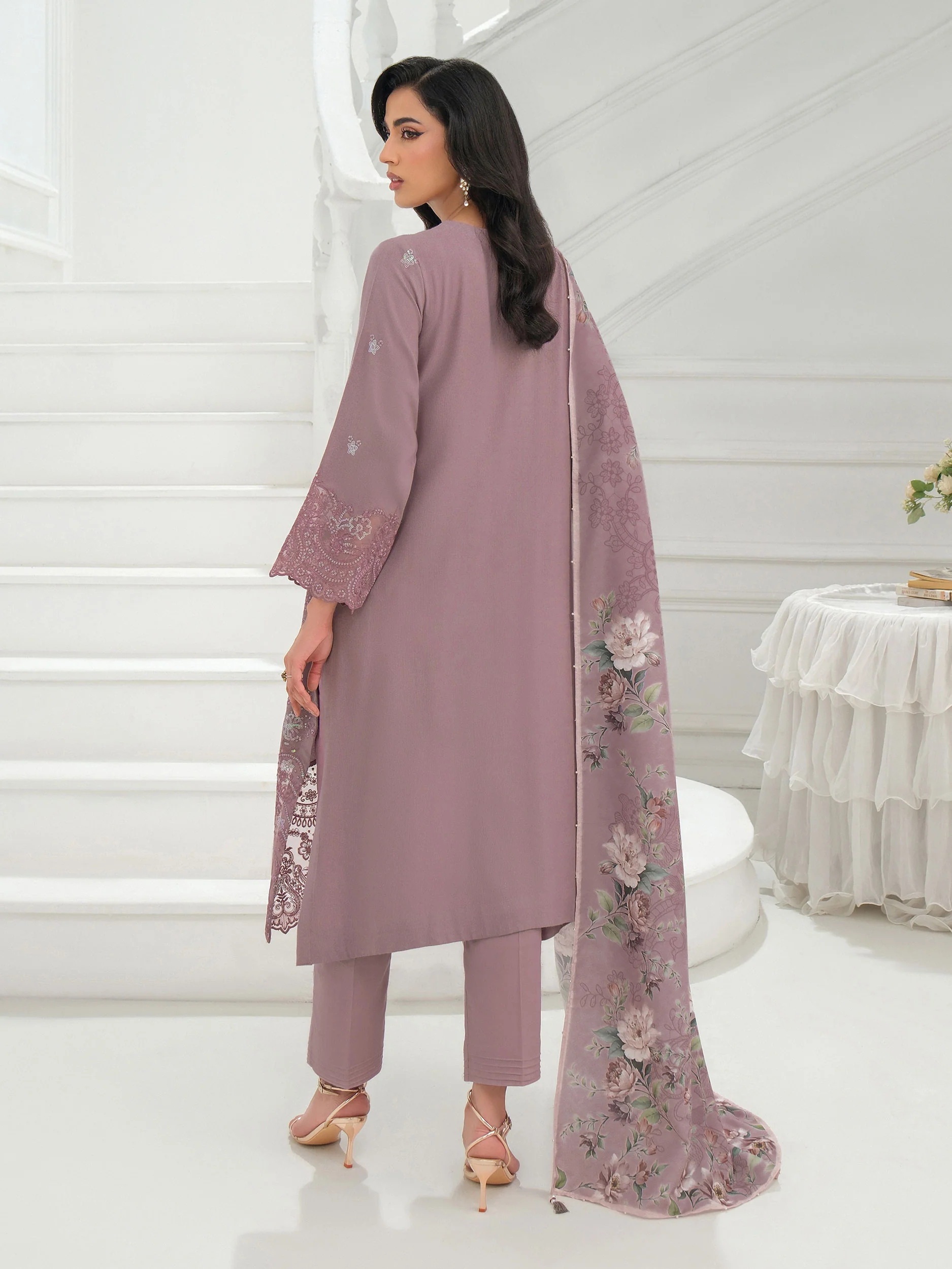 3 Piece Karandi Suit-Embroidered (Unstitched) - Image 5