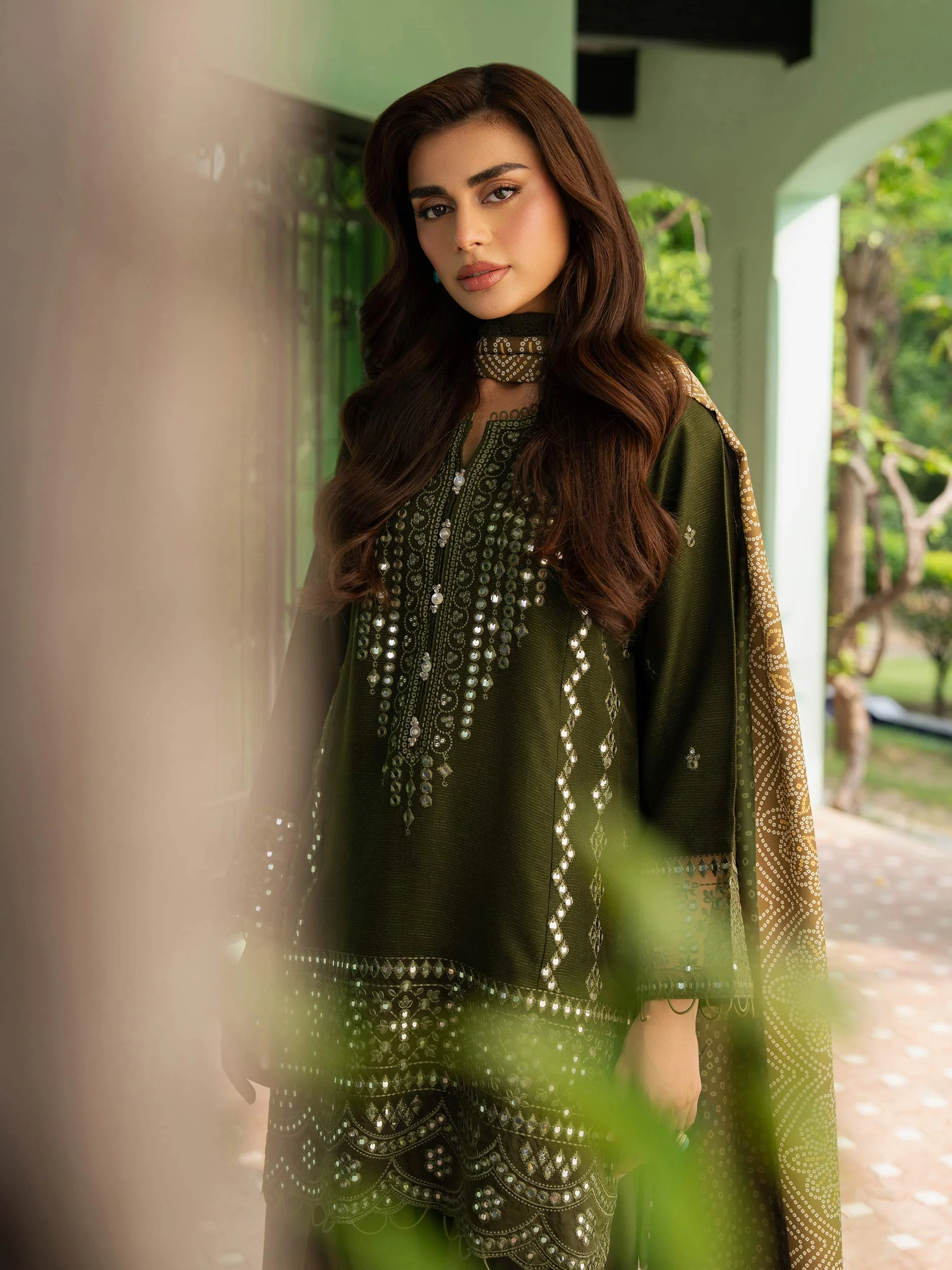 3 Piece Karandi Suit-Embroidered (Unstitched) - Image 10