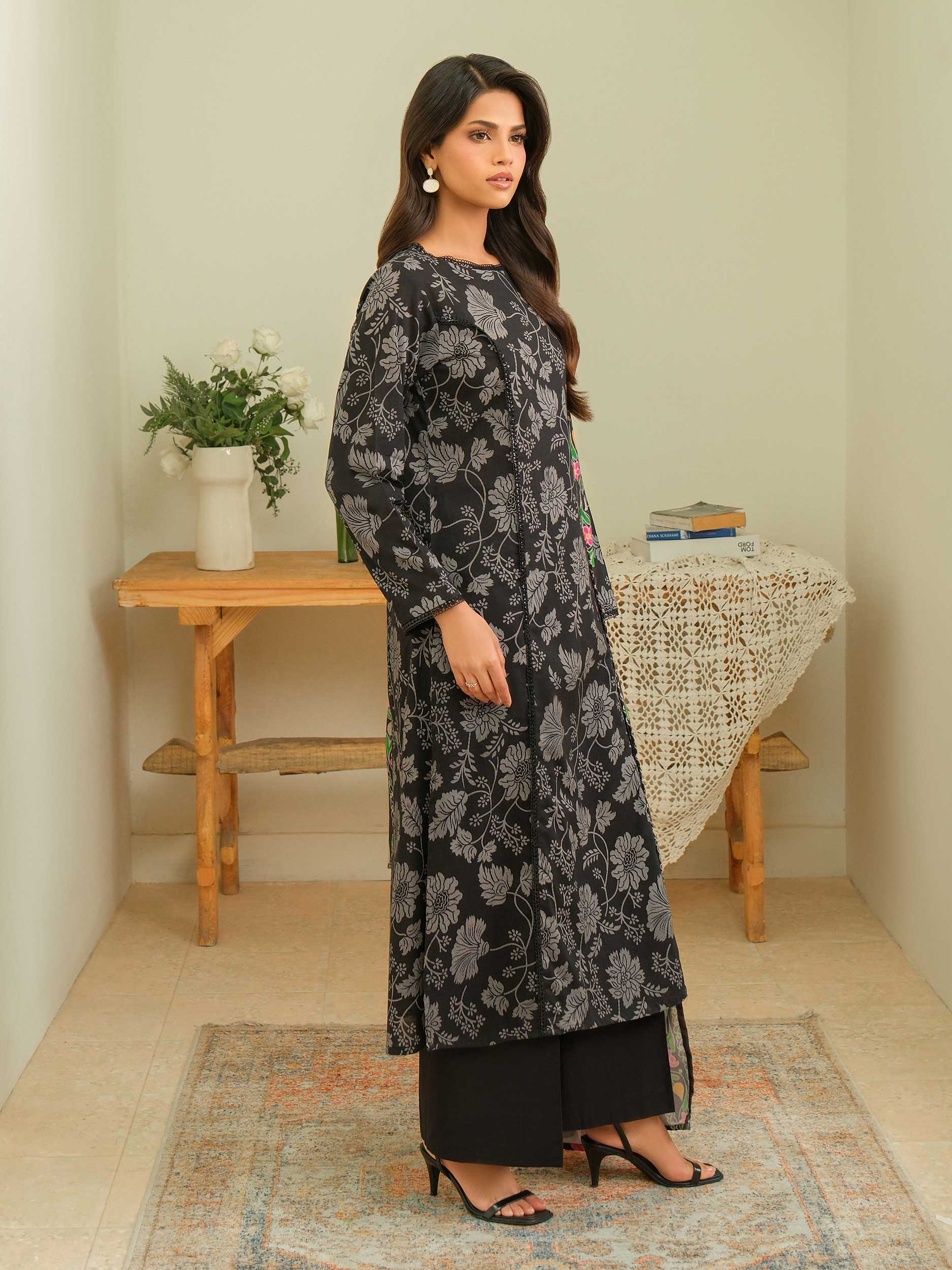 2 Piece Khaddar Suit-Printed (Unstitched) - Image 3