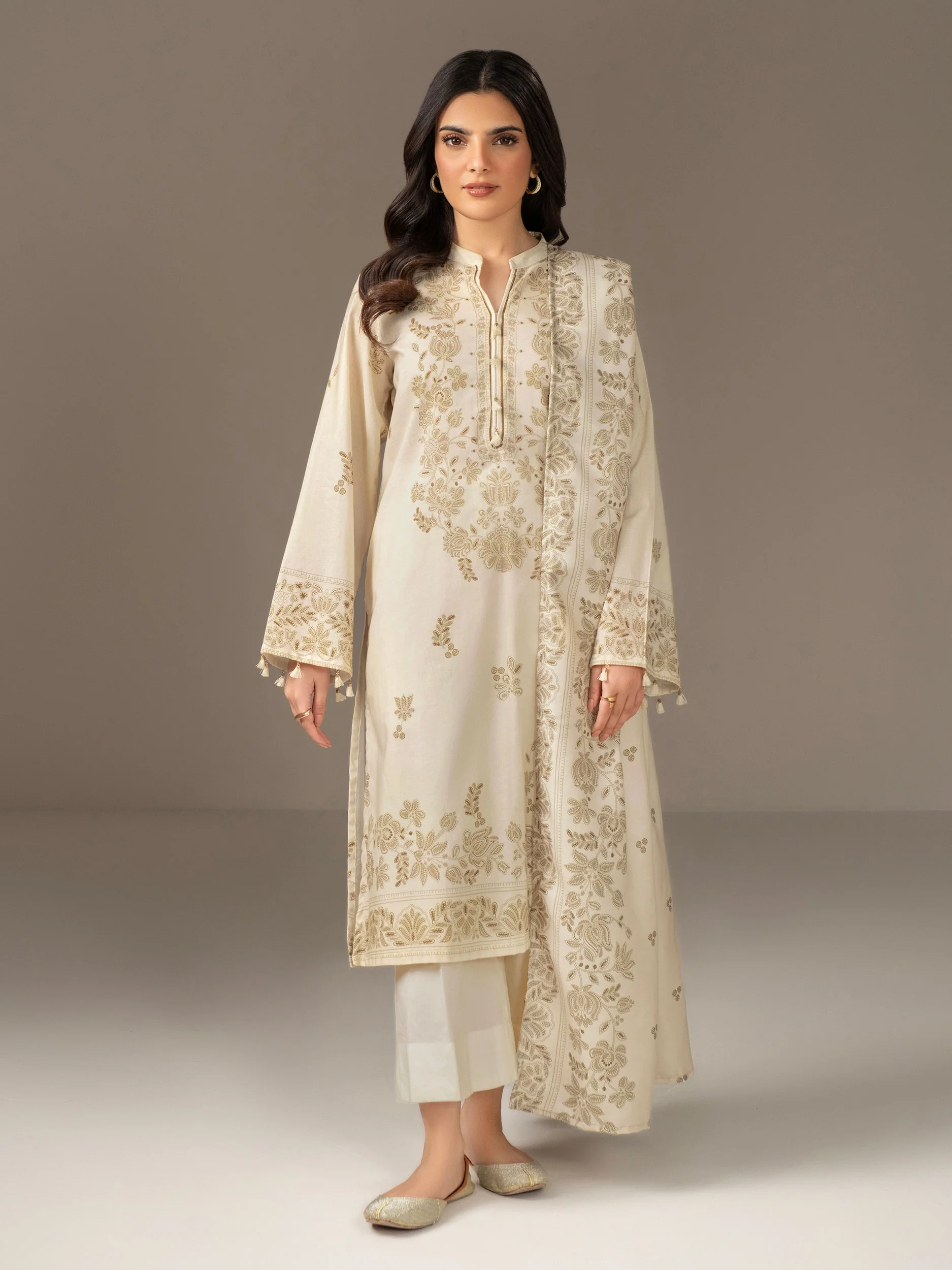2 Piece Khaddar Suit-Printed (Unstitched) - Image 3