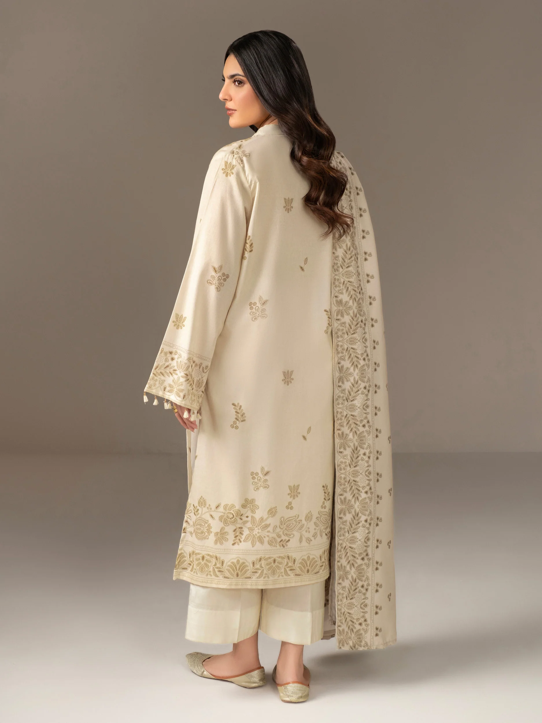 2 Piece Khaddar Suit-Printed (Unstitched) - Image 5