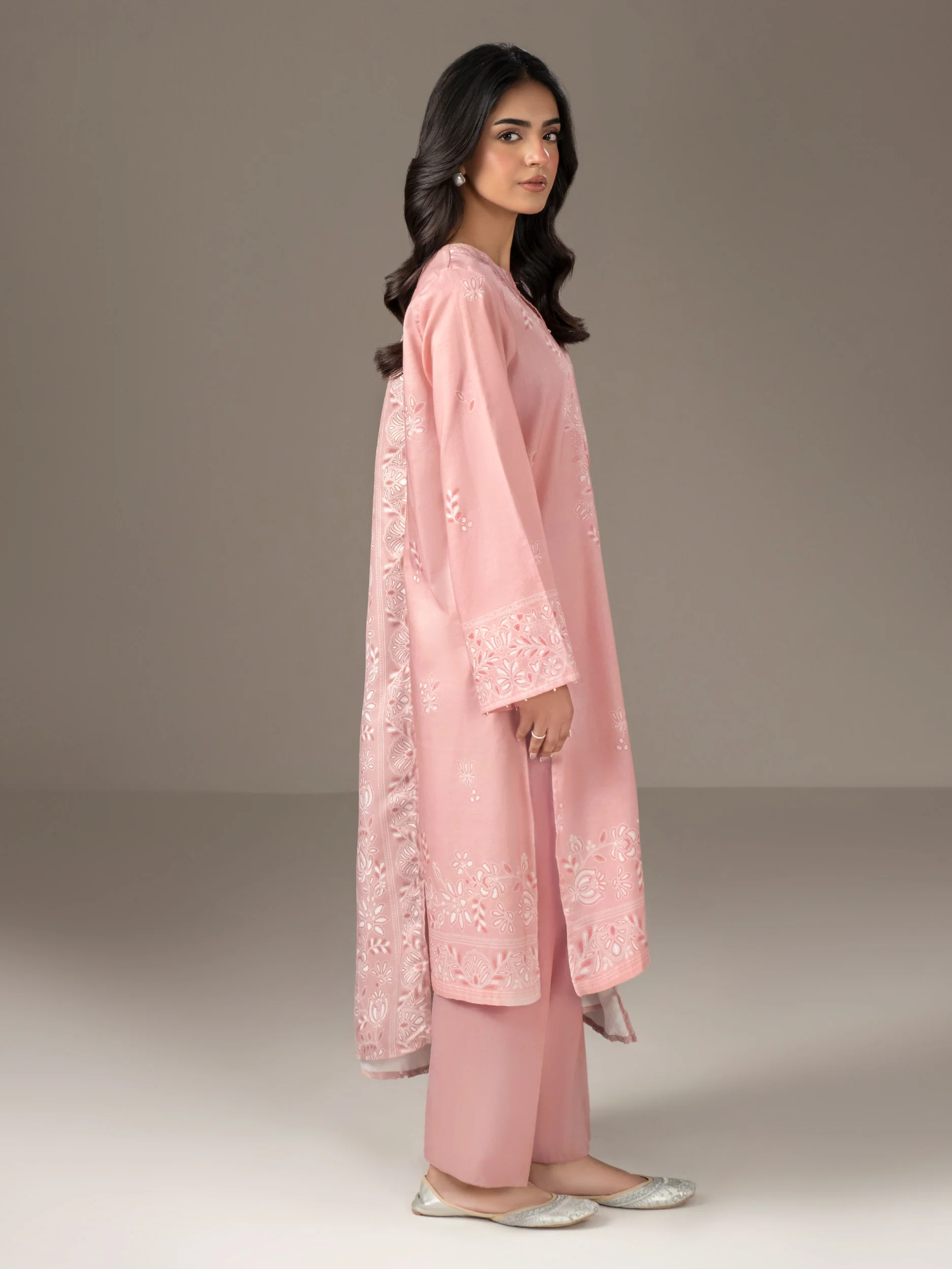 2 Piece Khaddar Suit-Printed (Unstitched) - Image 3