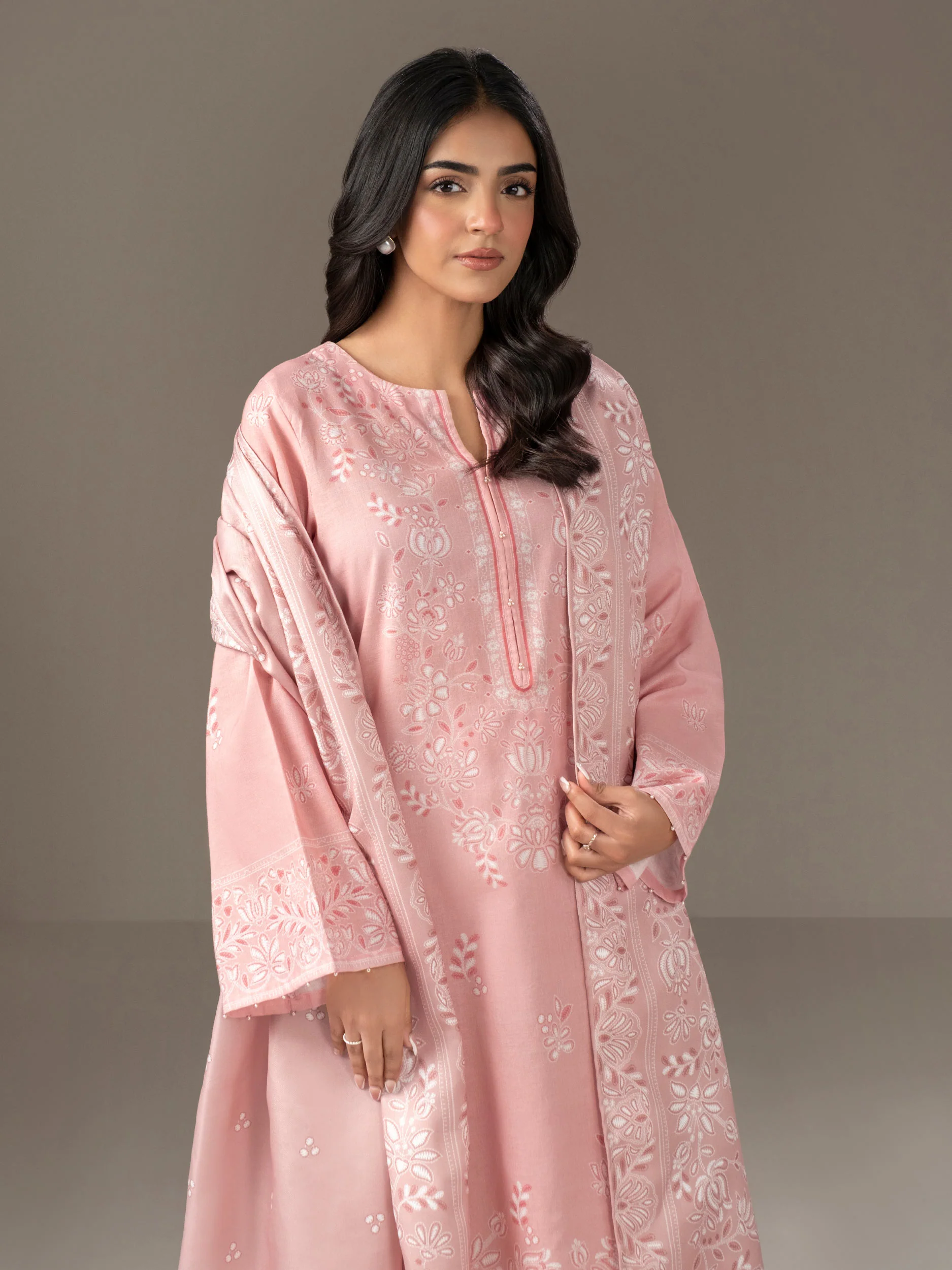 2 Piece Khaddar Suit-Printed (Unstitched) - Image 5