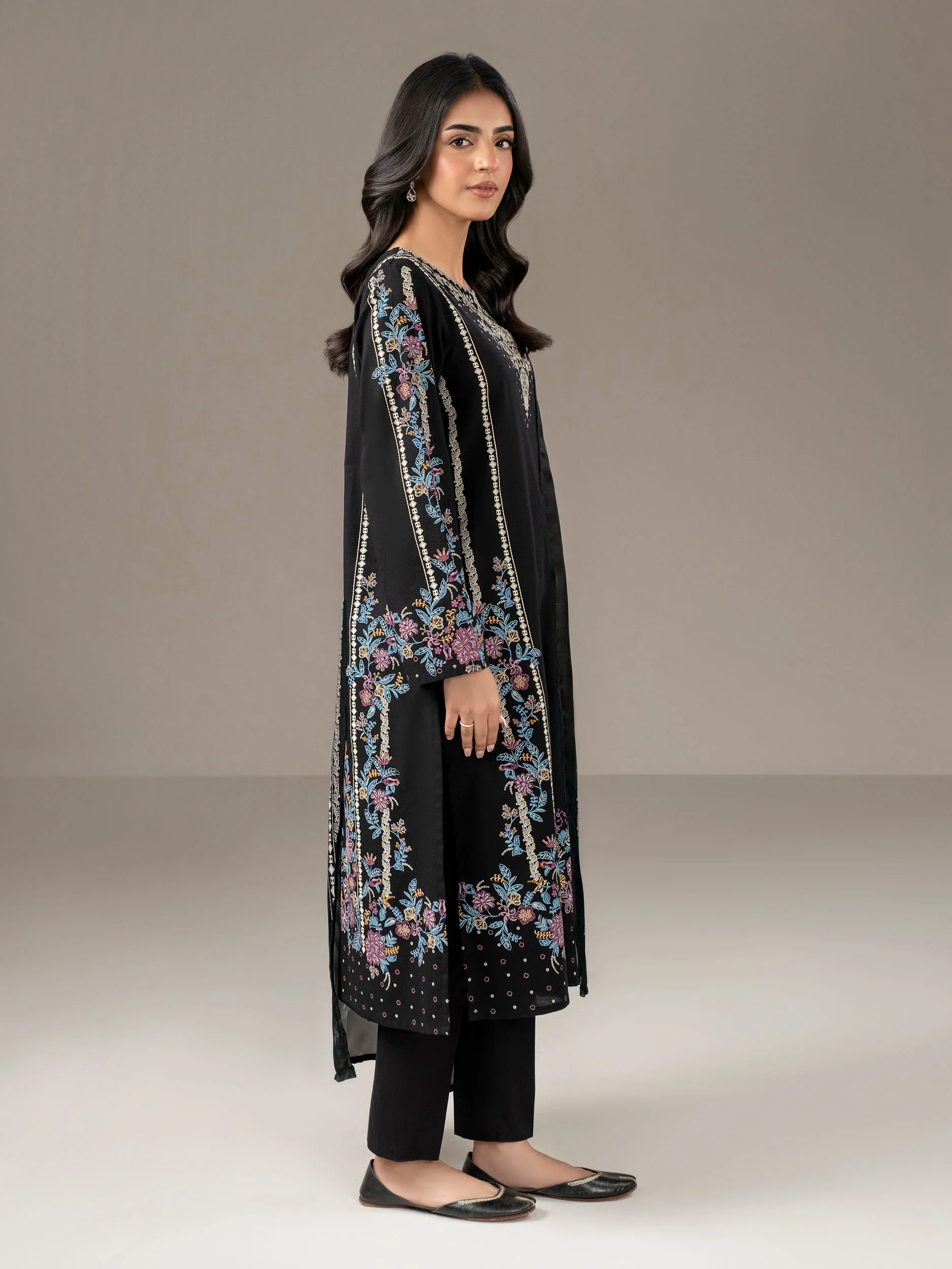 2 Piece Khaddar Suit-Printed (Unstitched) - Image 3