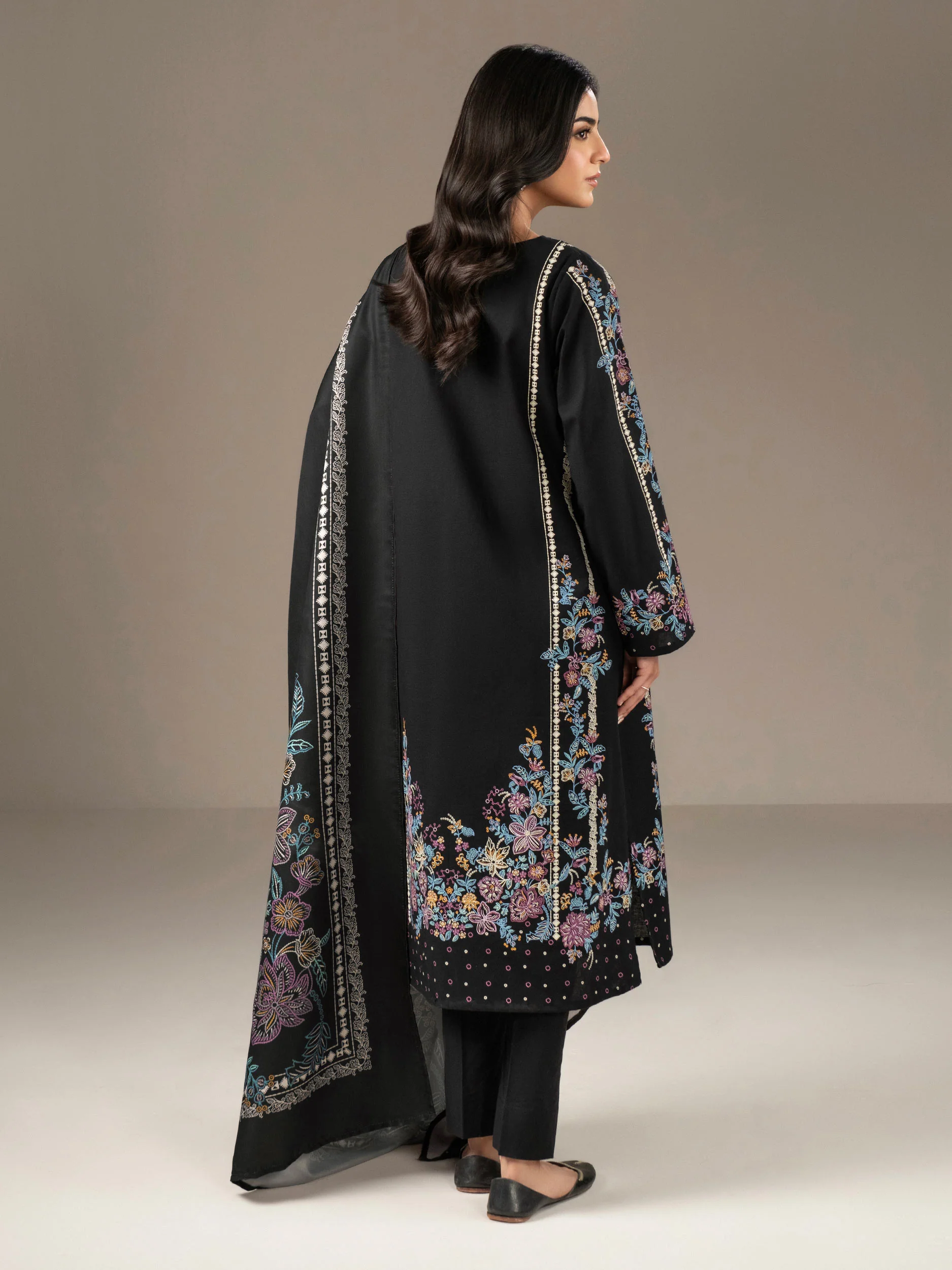 2 Piece Khaddar Suit-Printed (Unstitched) - Image 4