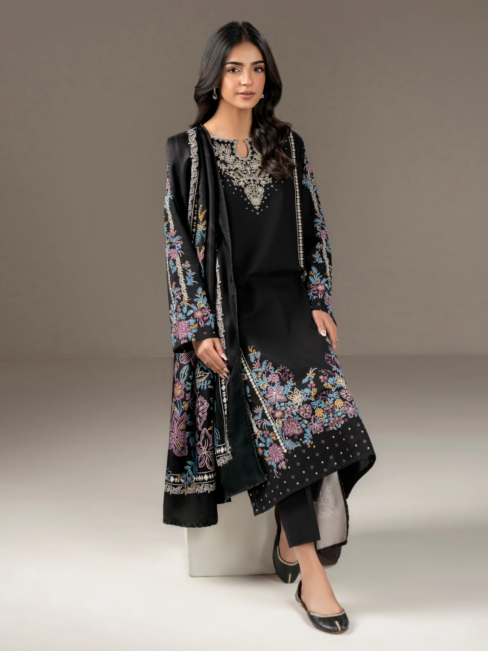 2 Piece Khaddar Suit-Printed (Unstitched) - Image 6