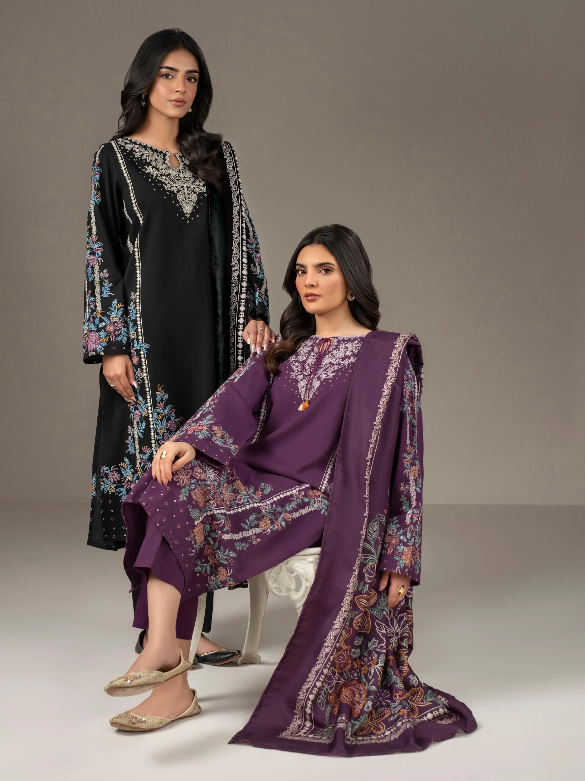 2 Piece Khaddar Suit-Printed (Unstitched) - Image 7