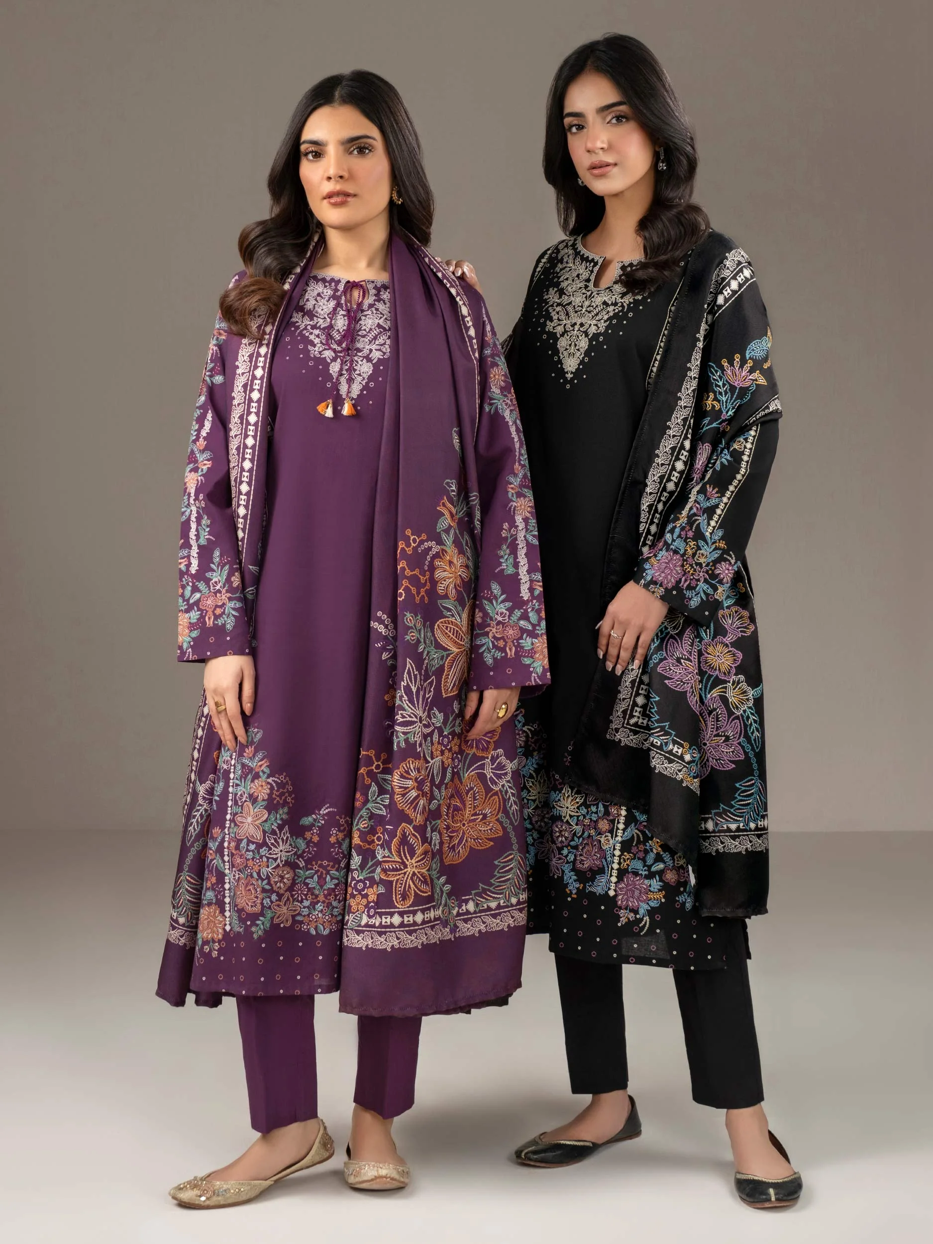 2 Piece Khaddar Suit-Printed (Unstitched) - Image 8