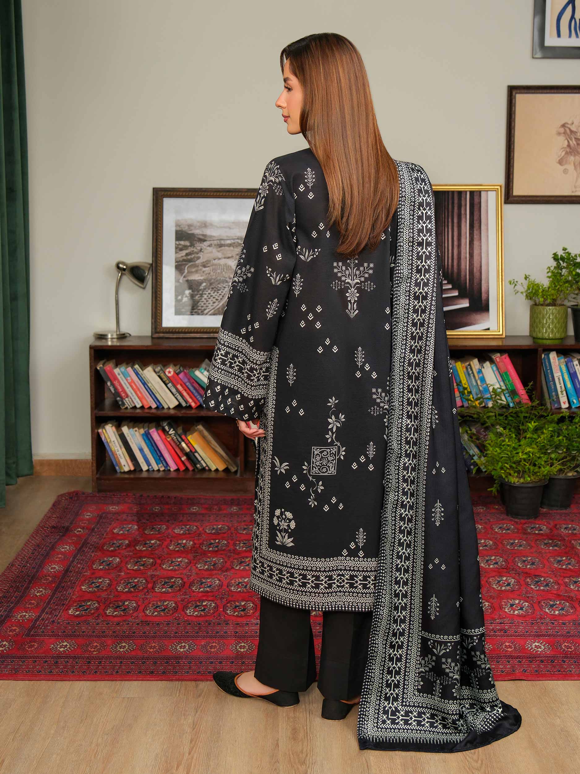 2 Piece Khaddar Suit-Printed (Unstitched) - Image 4
