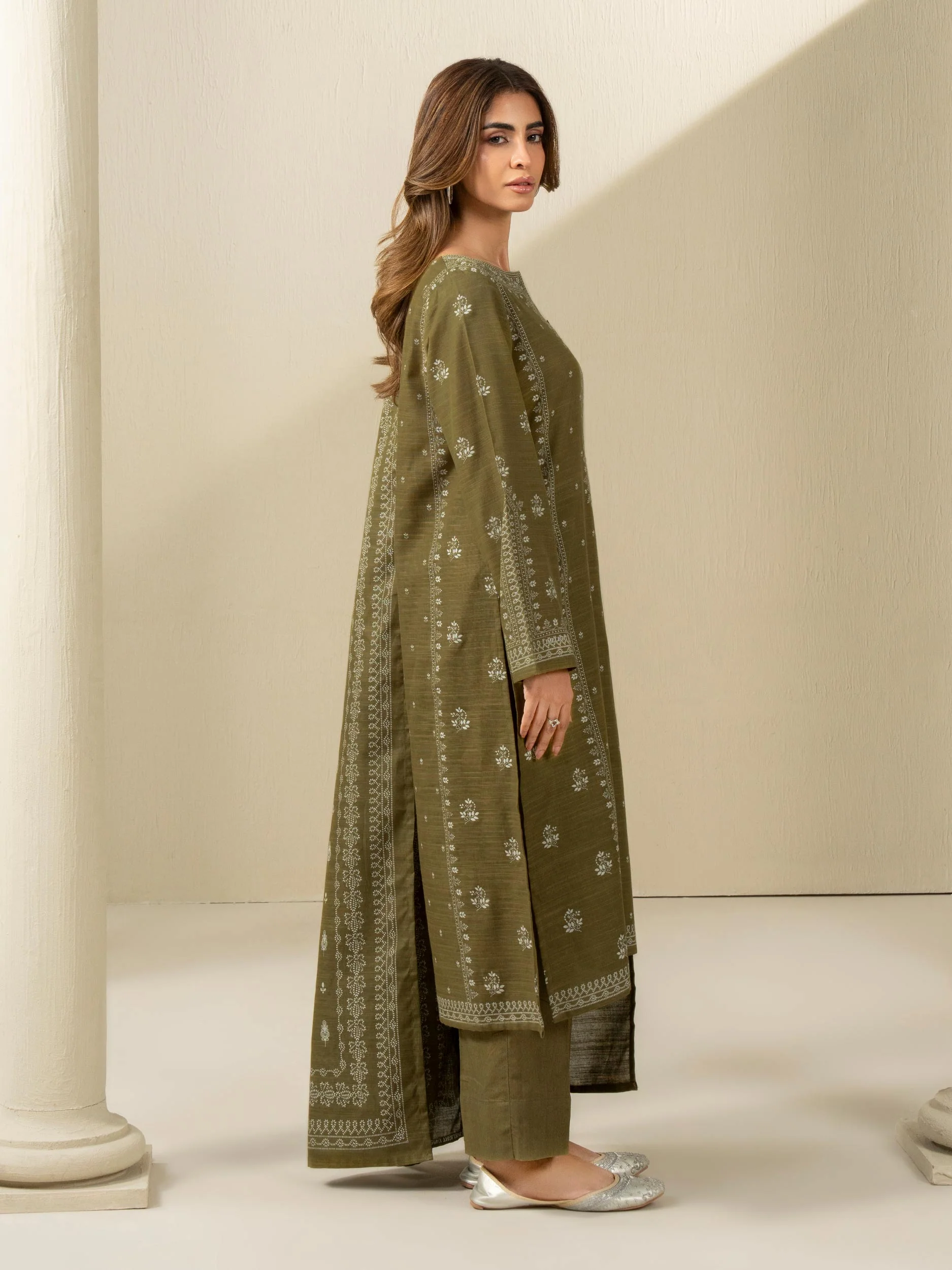 2 Piece Khaddar Suit-Printed (Unstitched) - Image 3