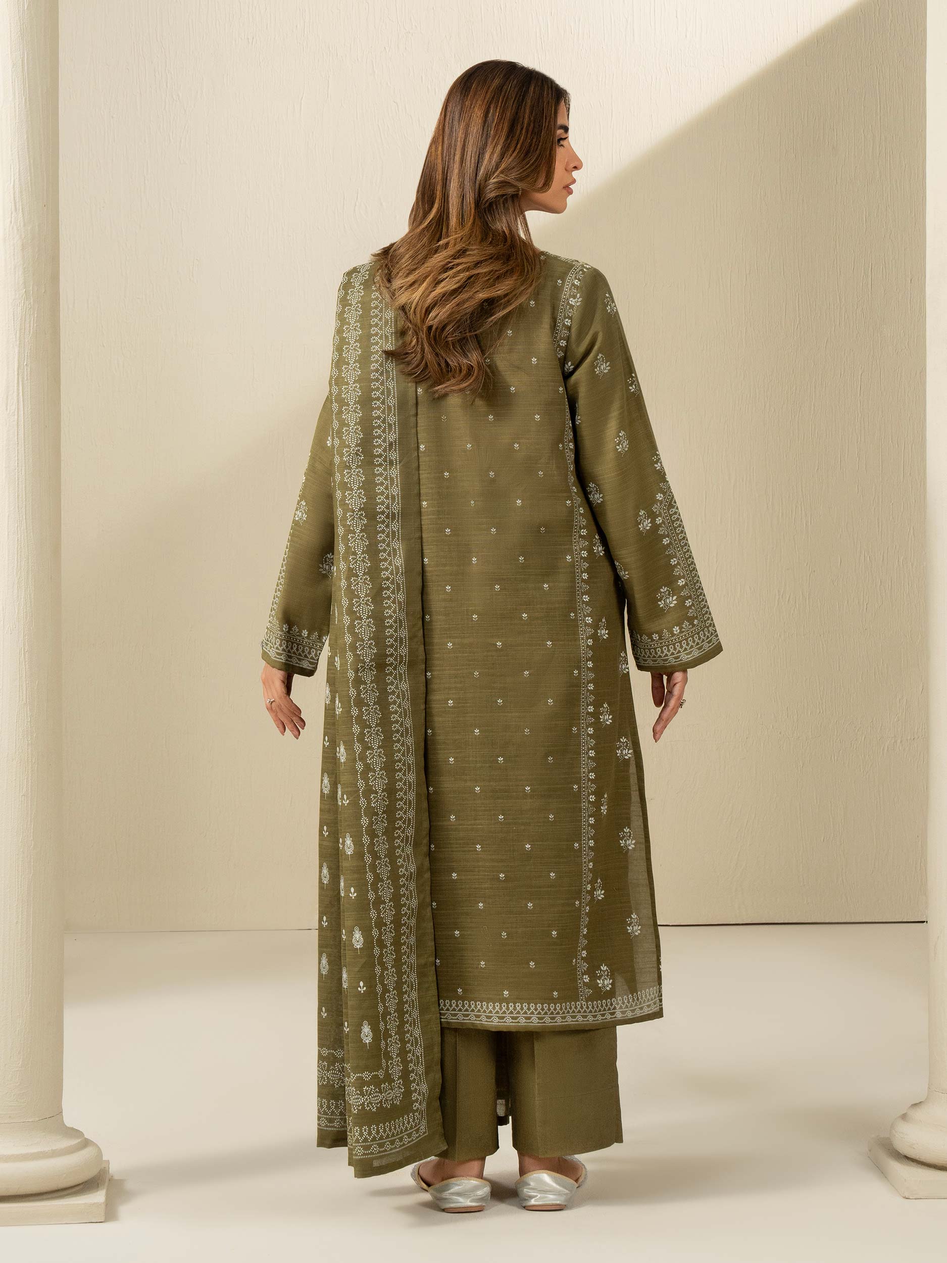 2 Piece Khaddar Suit-Printed (Unstitched) - Image 5