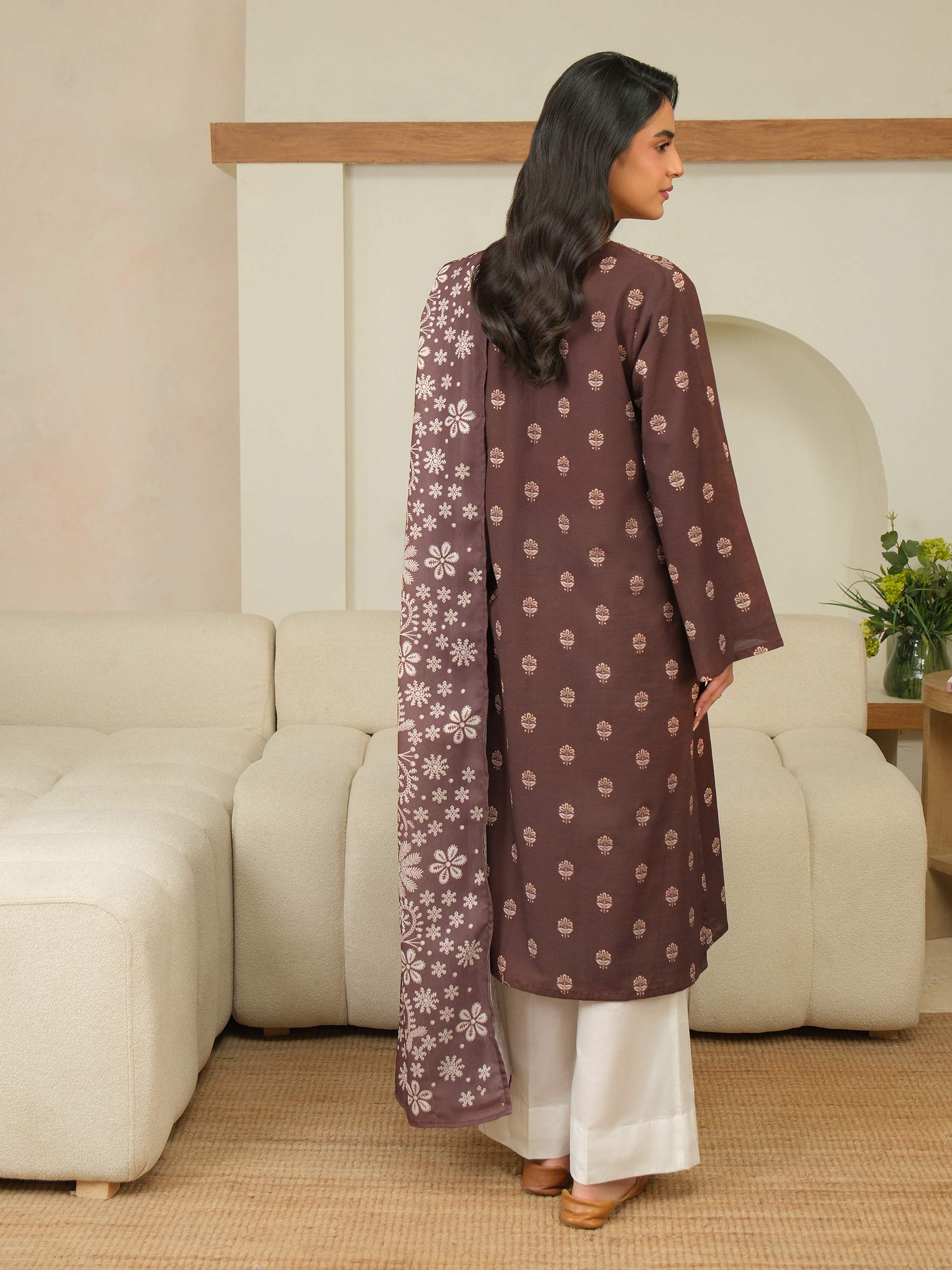 2 Piece Khaddar Suit-Printed (Unstitched) - Image 5