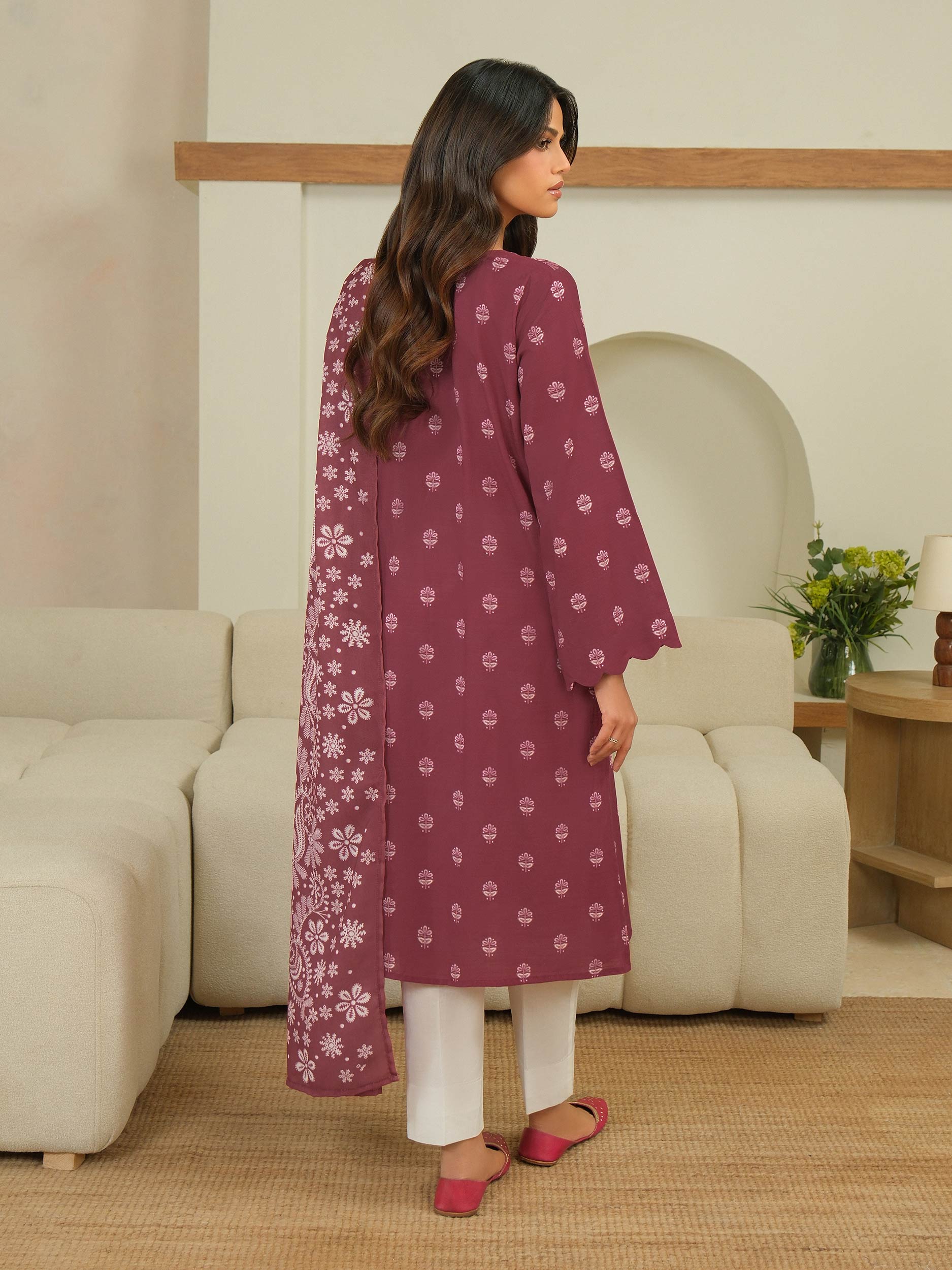 2 Piece Khaddar Suit-Printed (Unstitched) - Image 4