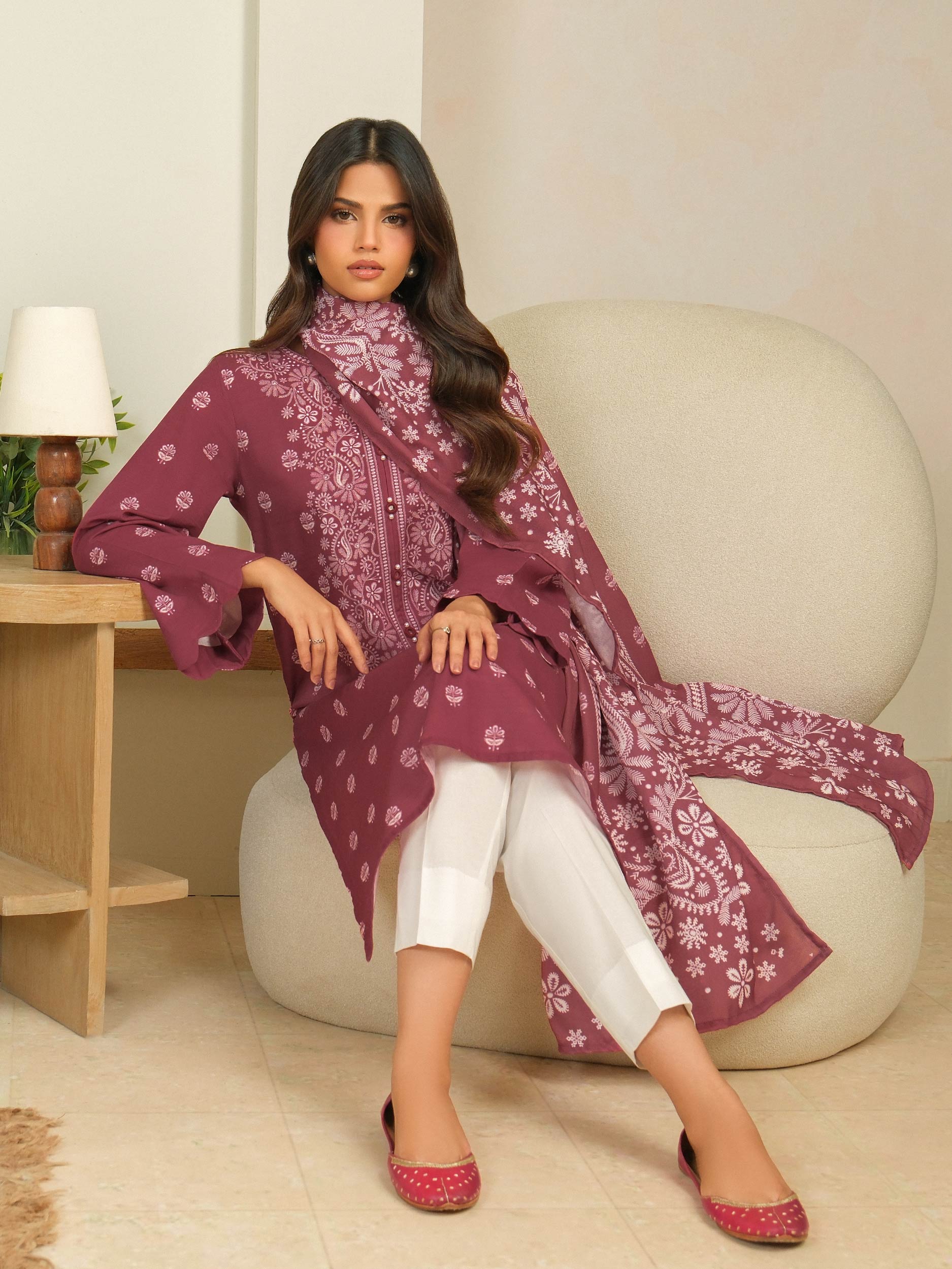 2 Piece Khaddar Suit-Printed (Unstitched) - Image 6