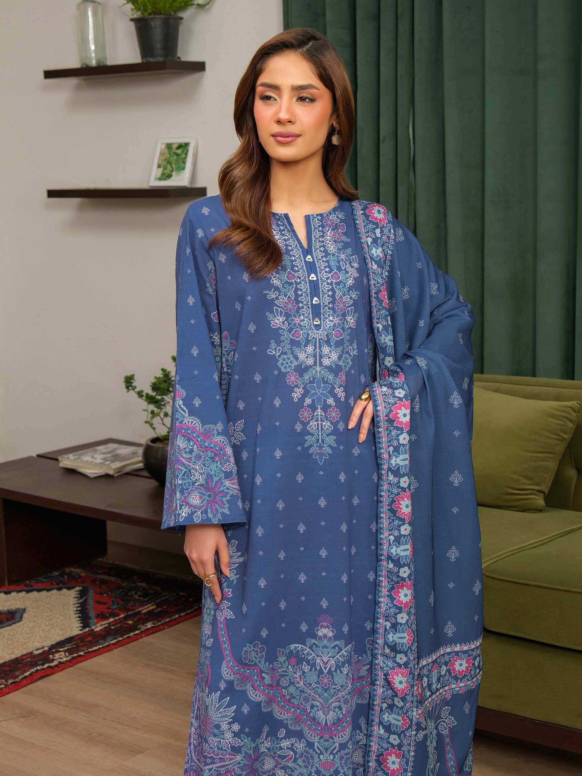 3 Piece Khaddar Suit-Printed (Unstitched) - Image 5
