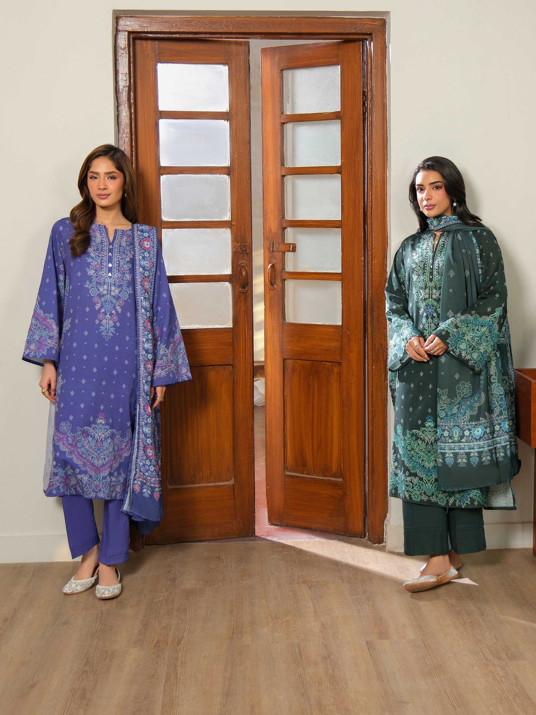 3 Piece Khaddar Suit-Printed (Unstitched) - Image 9