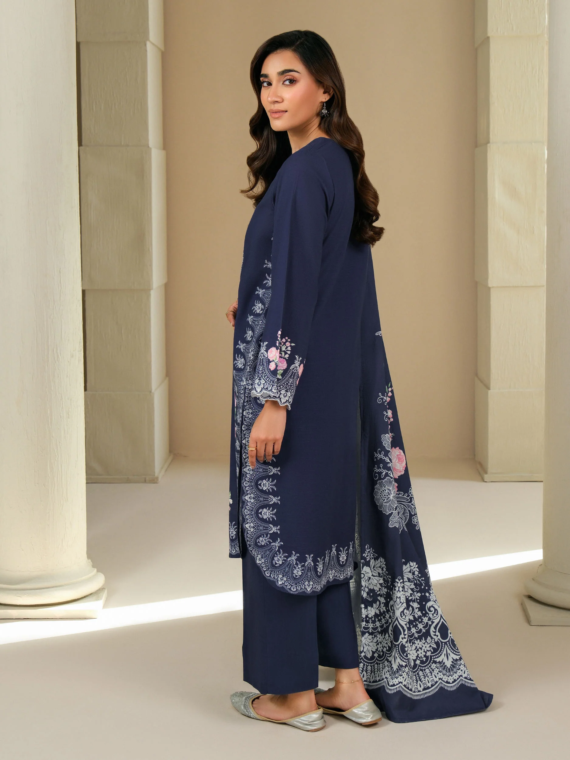 3 Piece Khaddar Suit-Printed (Unstitched) - Image 5