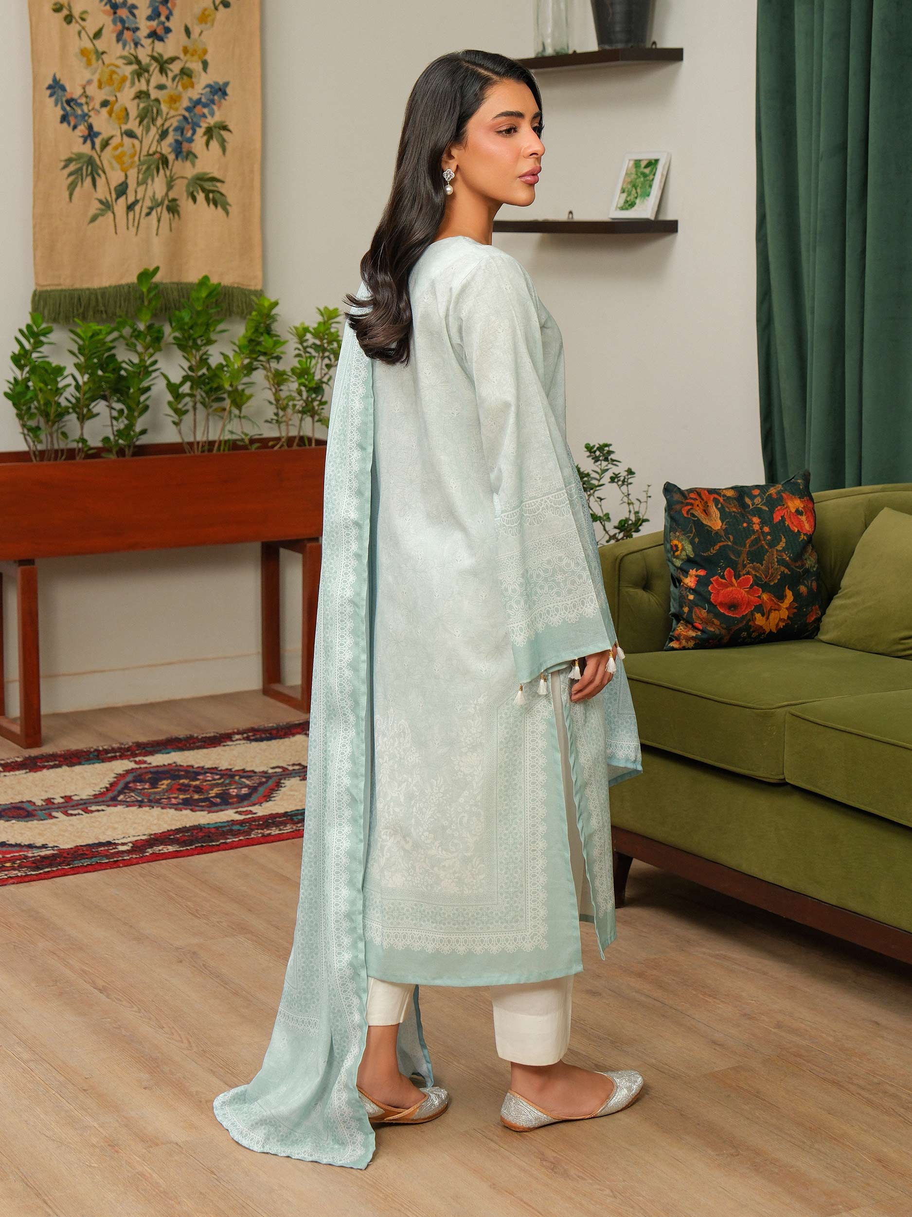 2 Piece Khaddar Suit-Printed (Unstitched) - Image 4