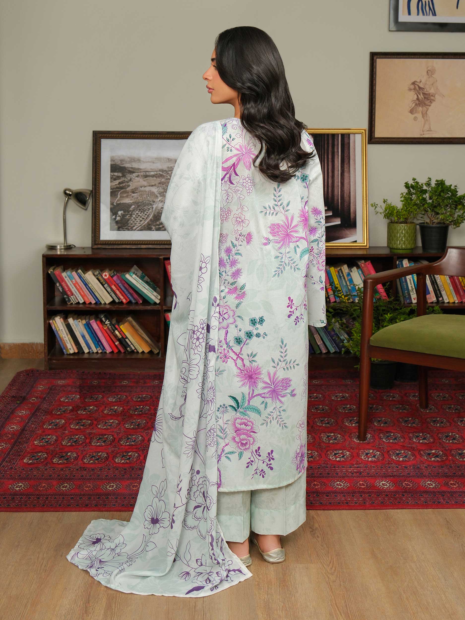 3 Piece Khaddar Suit-Printed (Unstitched) - Image 5
