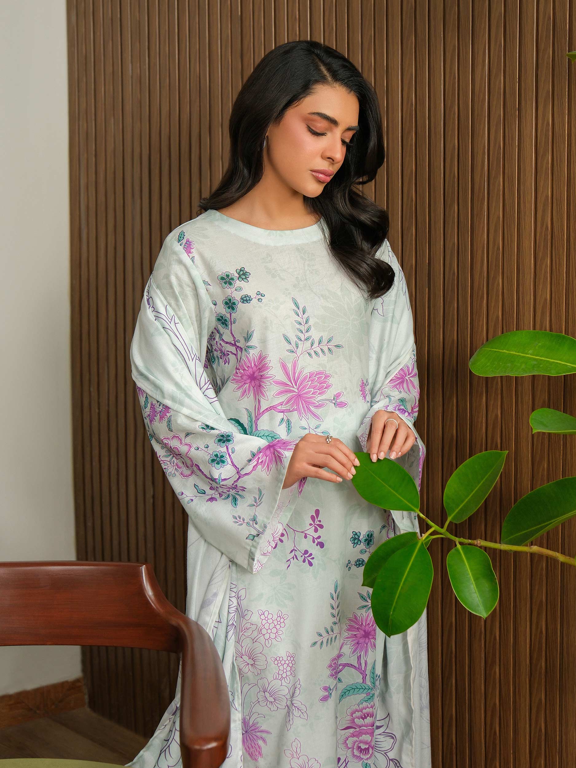 3 Piece Khaddar Suit-Printed (Unstitched) - Image 7