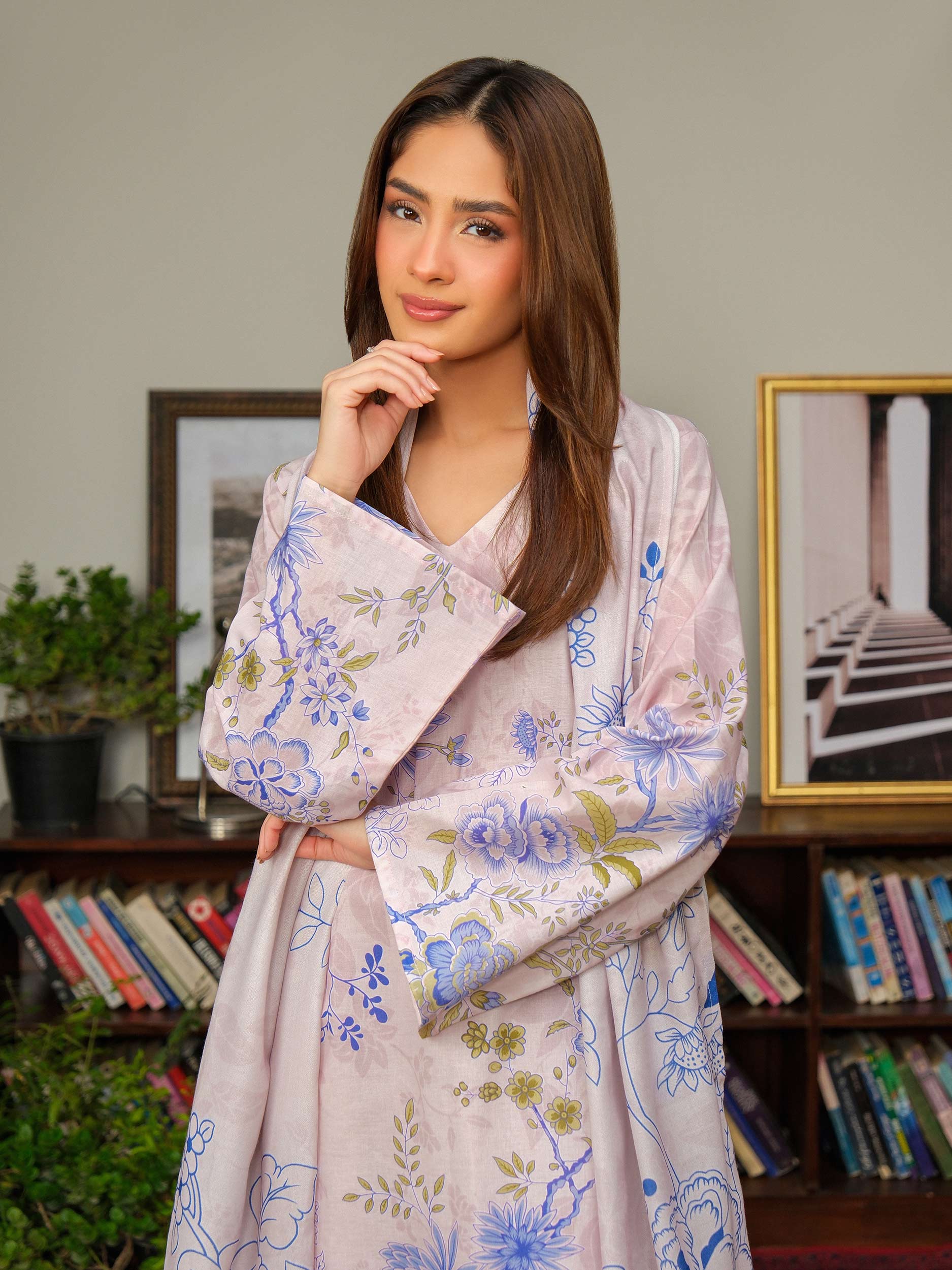 3 Piece Khaddar Suit-Printed (Unstitched) - Image 2