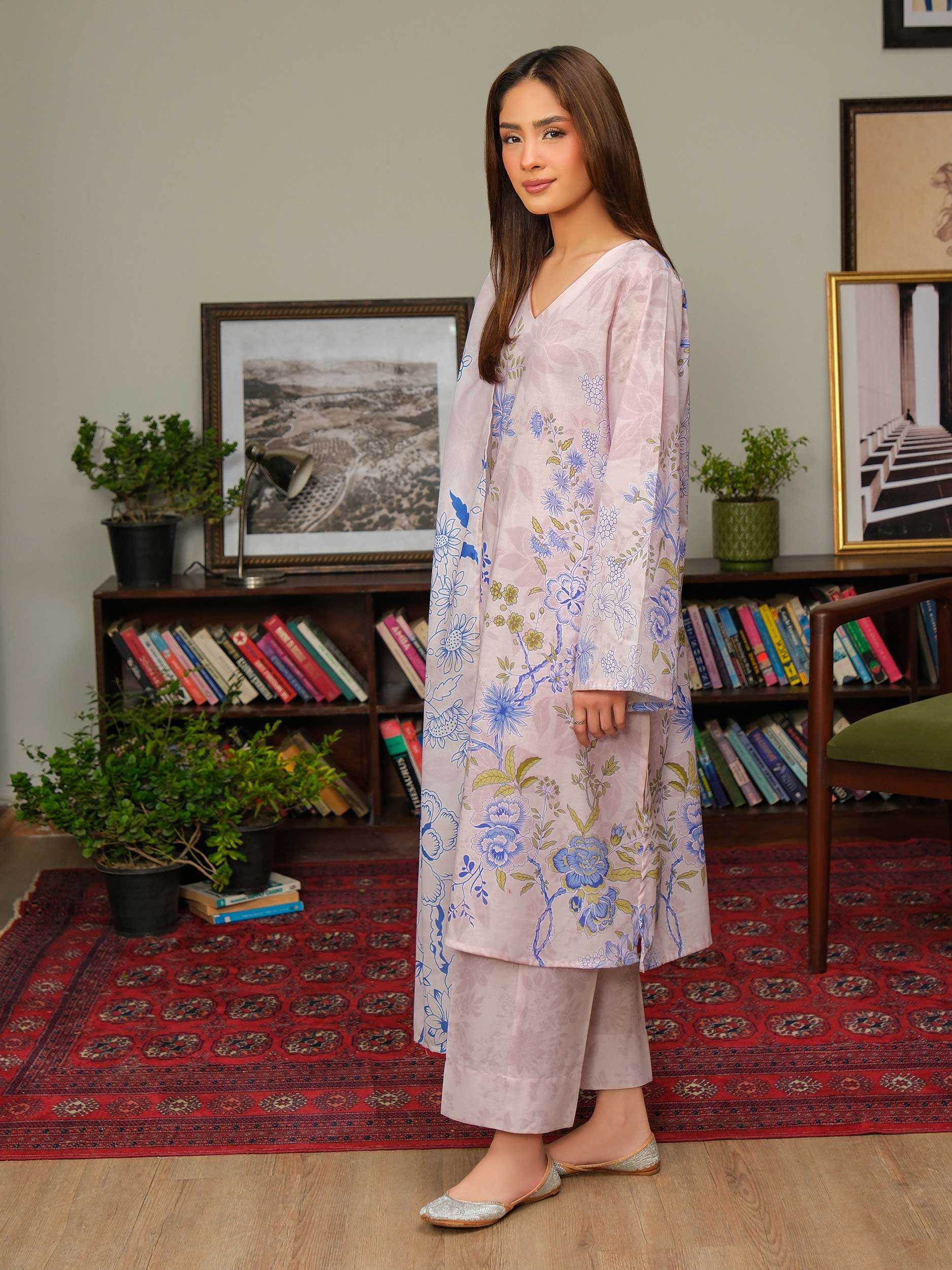 3 Piece Khaddar Suit-Printed (Unstitched) - Image 4