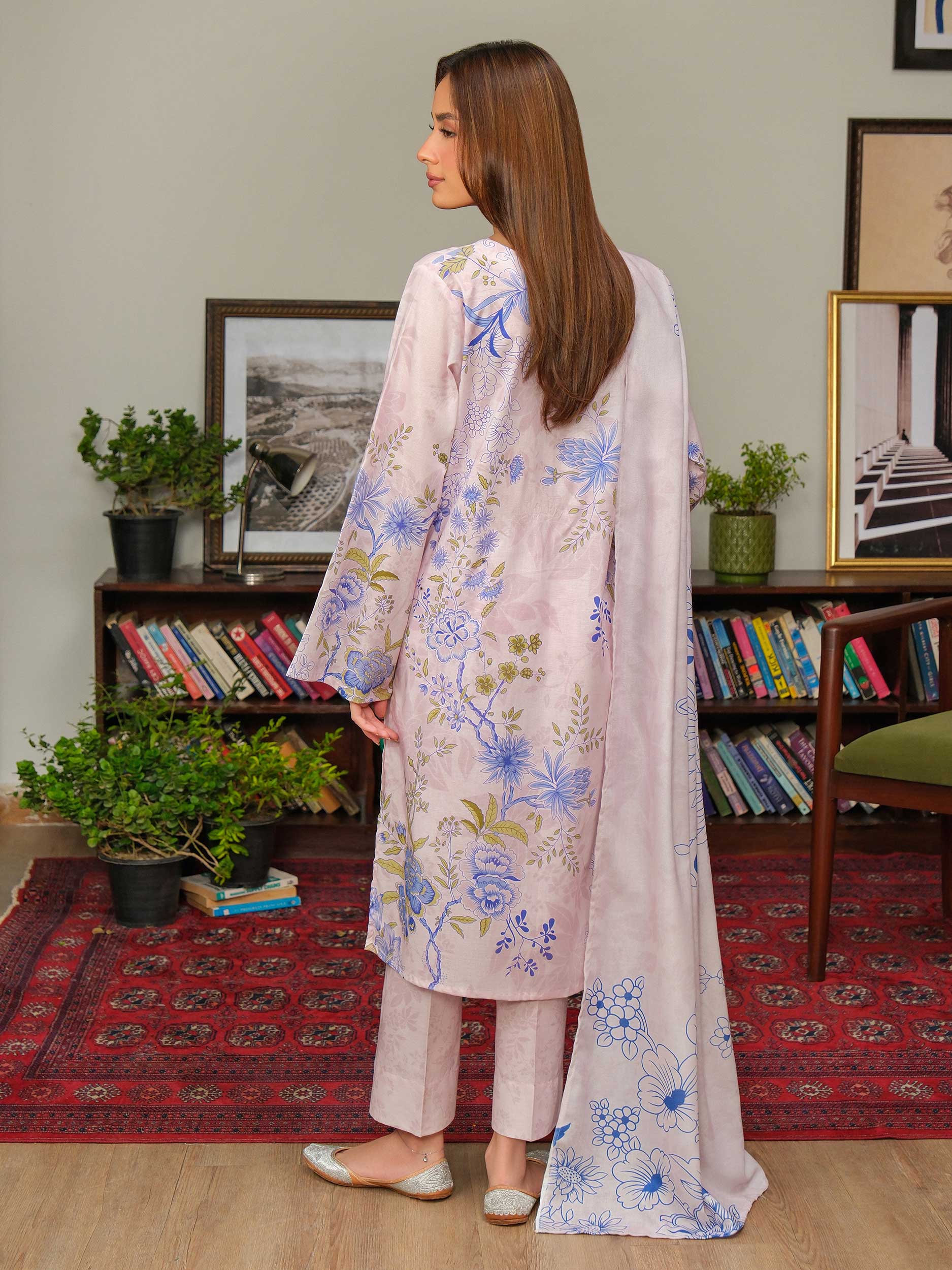 3 Piece Khaddar Suit-Printed (Unstitched) - Image 6