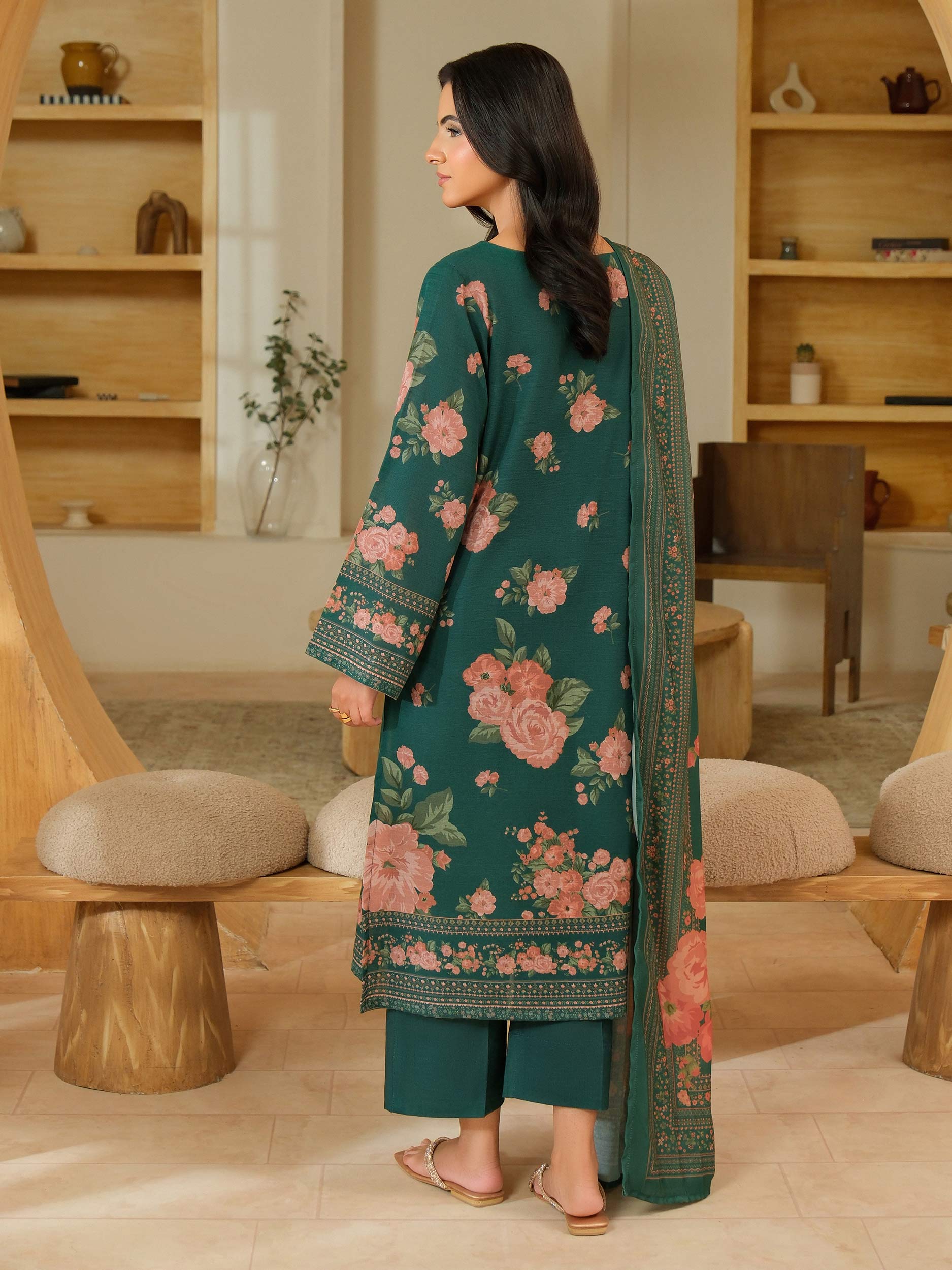 3 Piece Khaddar Suit-Printed (Unstitched) - Image 4