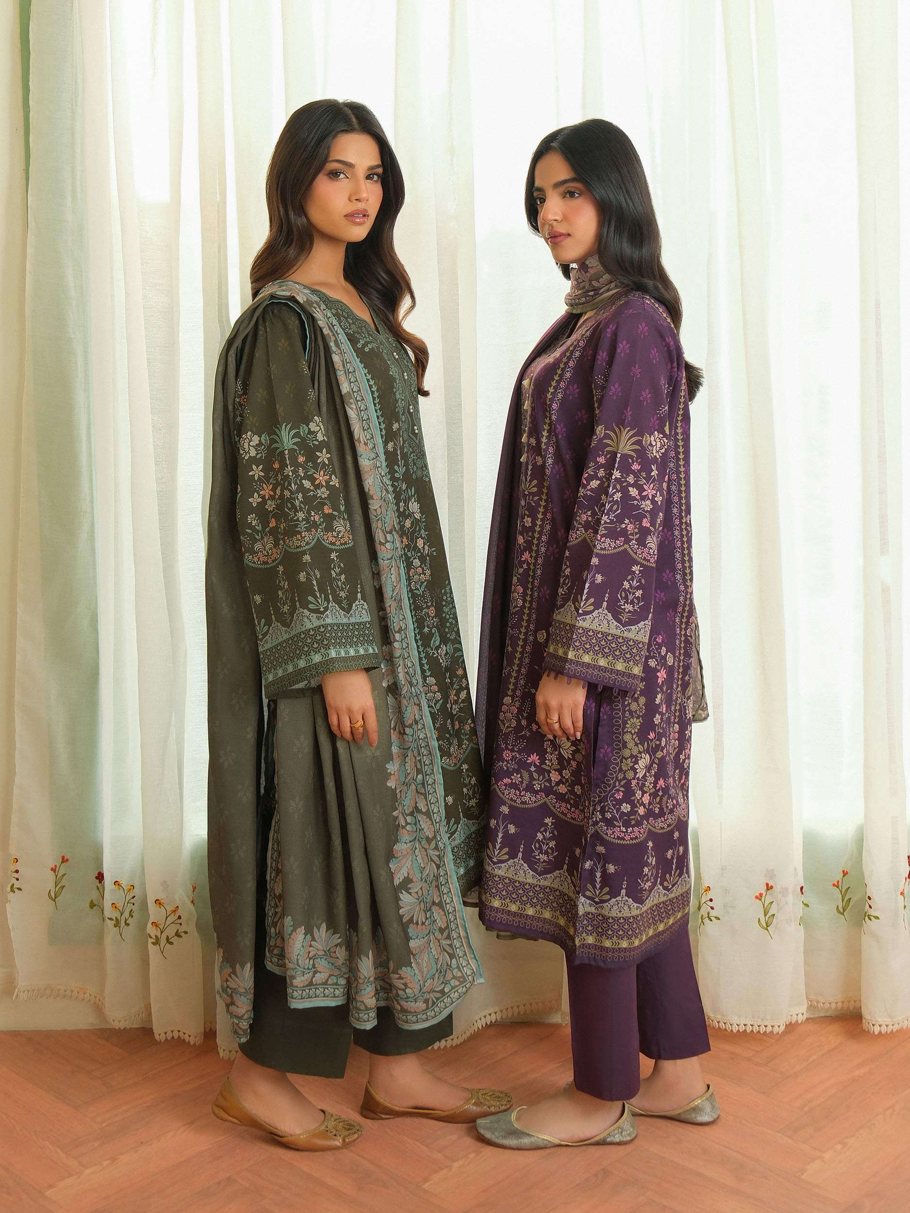 3 Piece Khaddar Suit-Printed (Unstitched) - Image 6