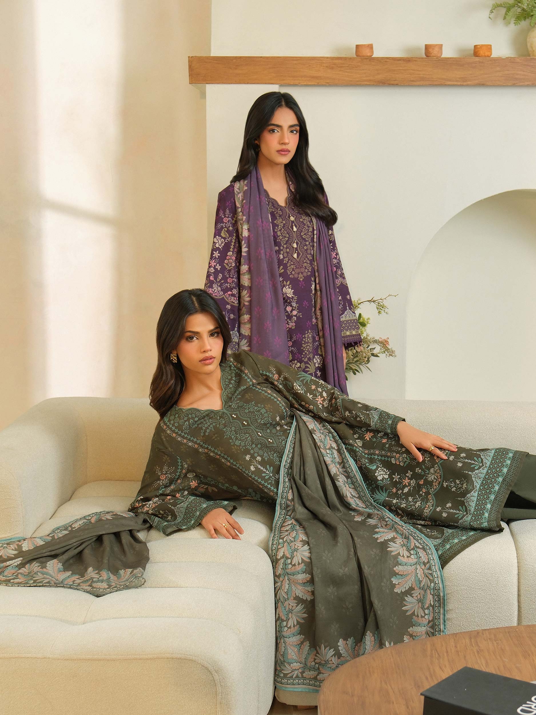 3 Piece Khaddar Suit-Printed (Unstitched) - Image 8