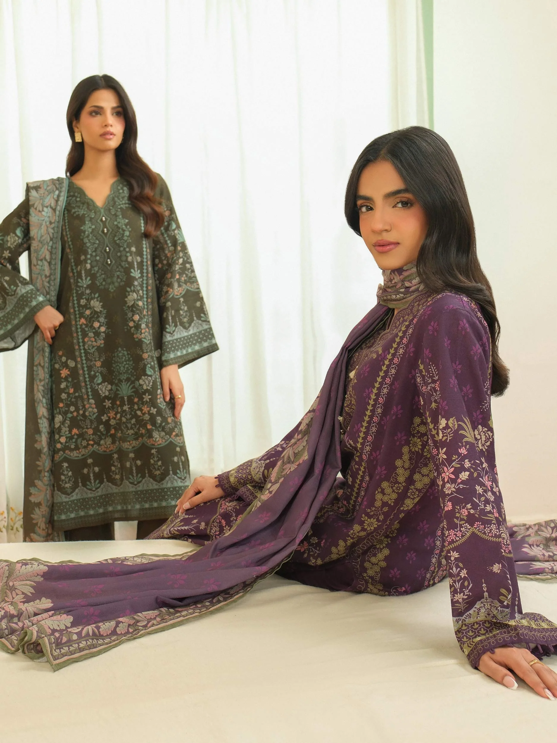 3 Piece Khaddar Suit-Printed (Unstitched) - Image 7