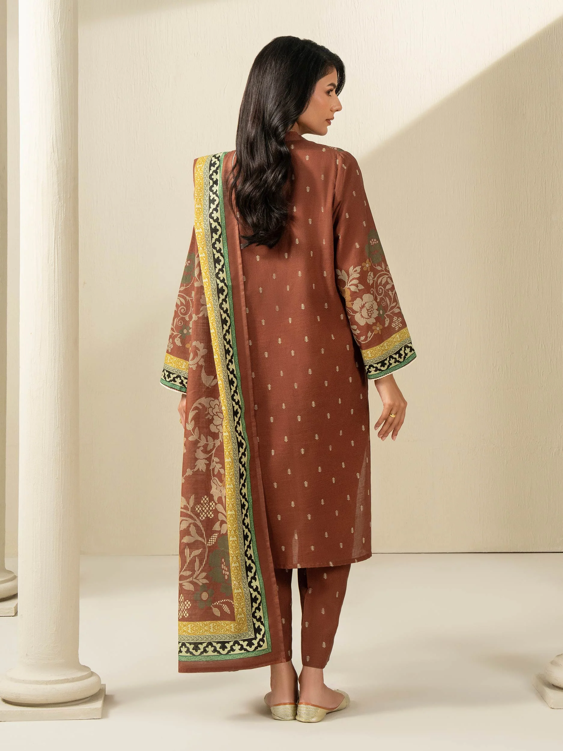 3 Piece Khaddar Suit-Printed (Unstitched) - Image 5