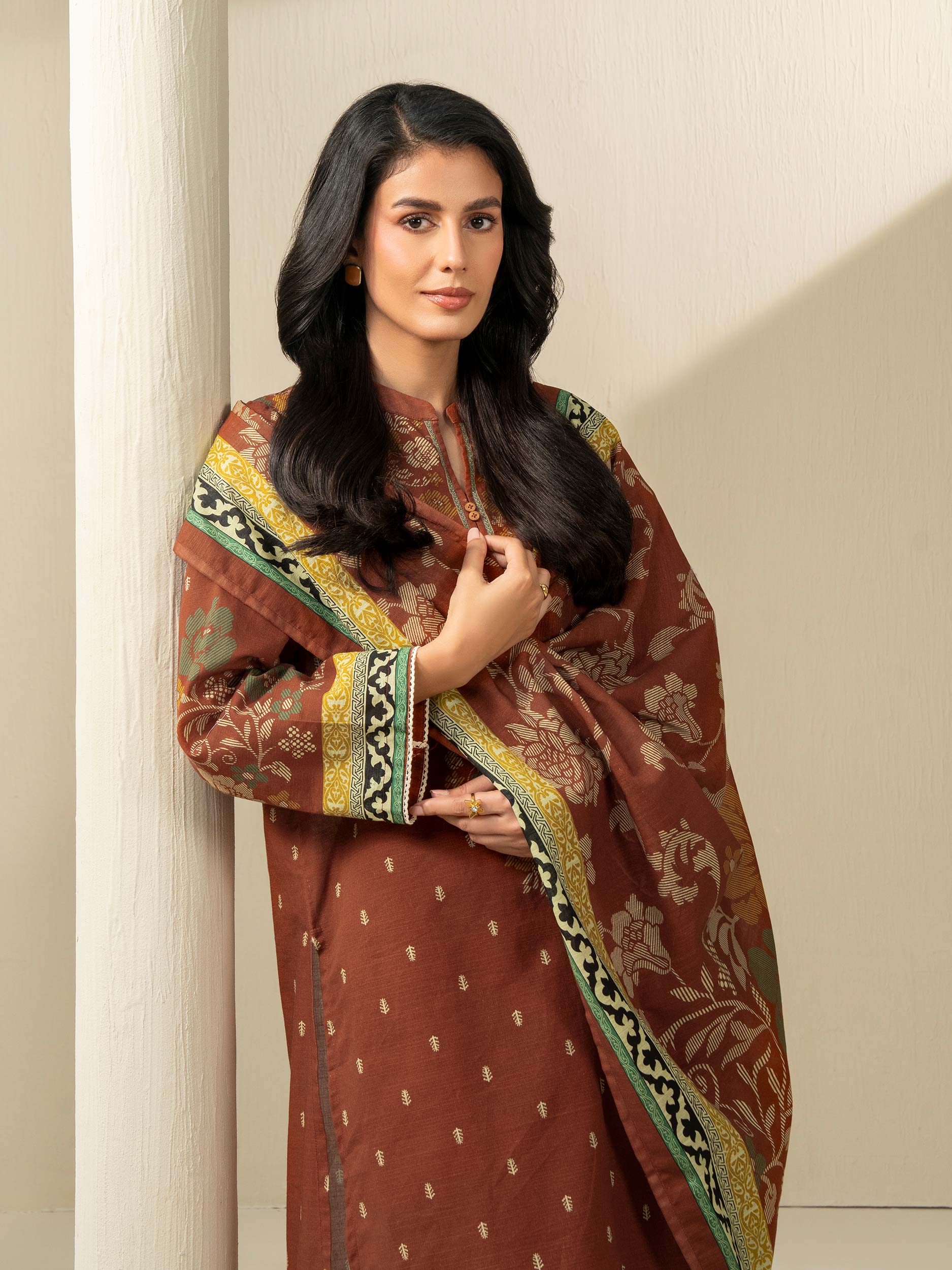 3 Piece Khaddar Suit-Printed (Unstitched) - Image 6