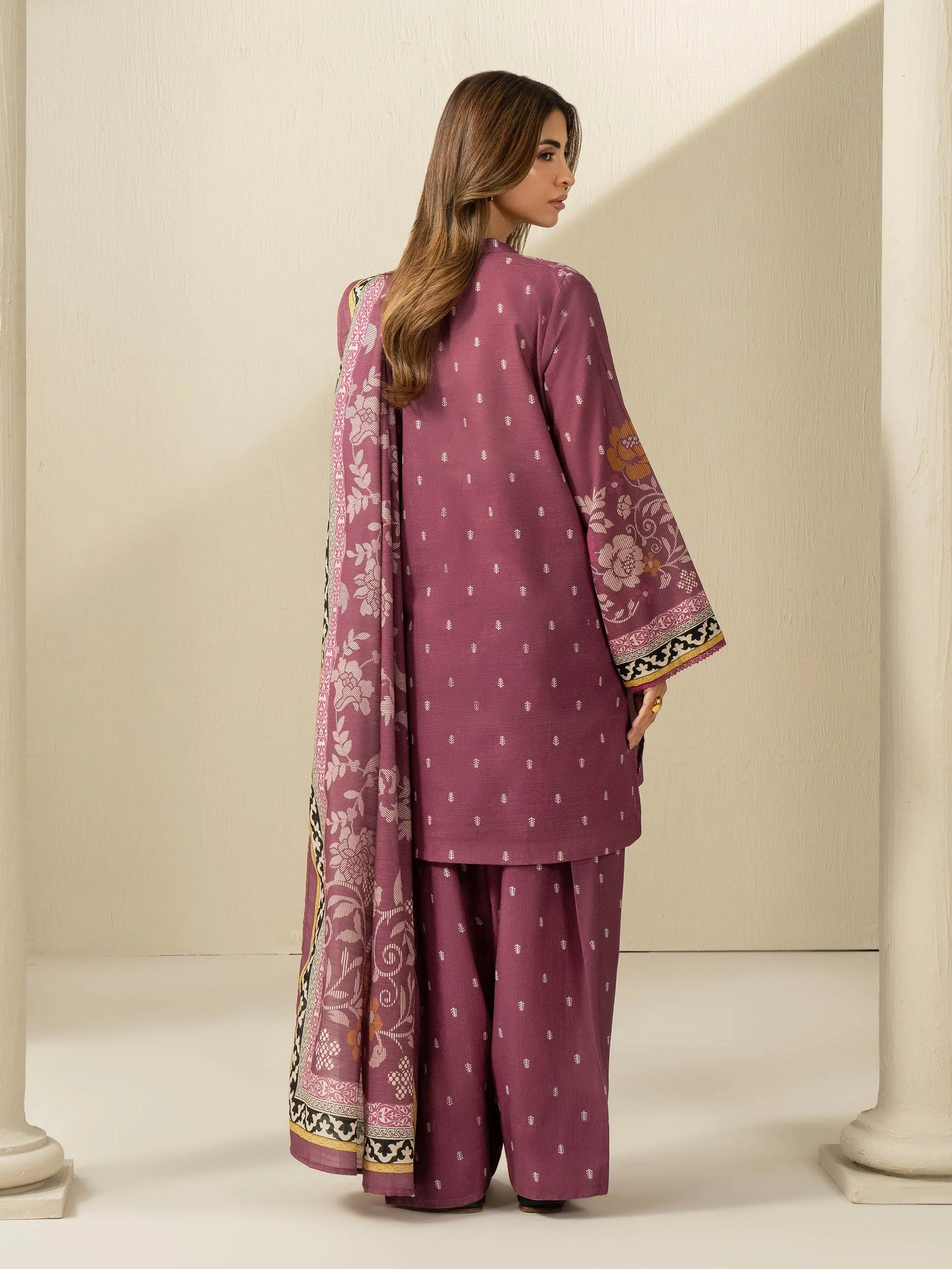 3 Piece Khaddar Suit-Printed (Unstitched) - Image 6