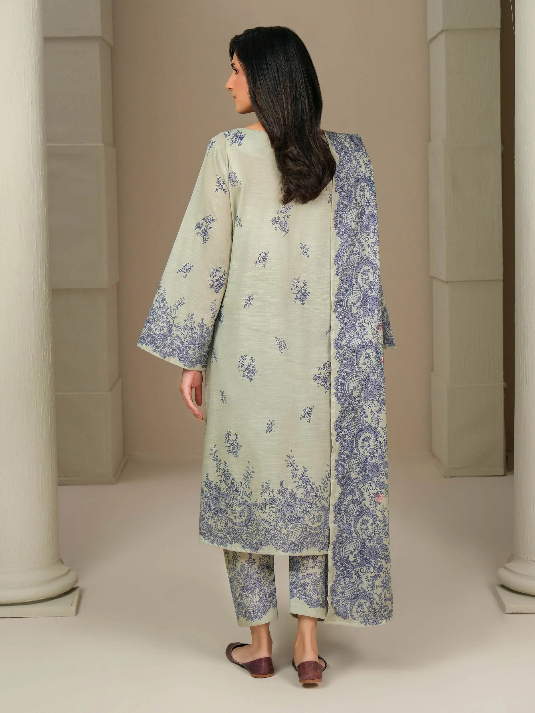 3 Piece Khaddar Suit-Printed (Unstitched) - Image 5