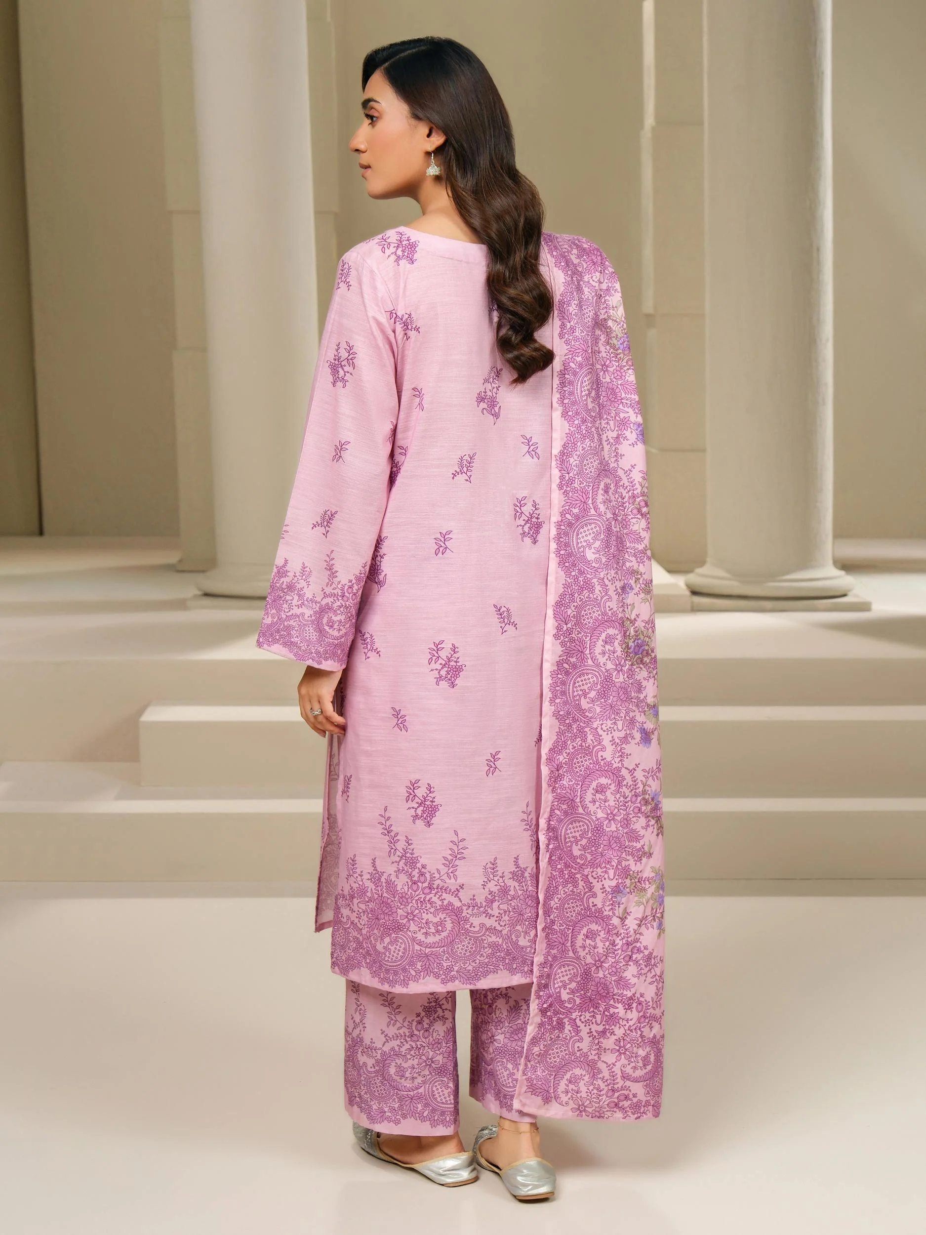 3 Piece Khaddar Suit-Printed (Unstitched) - Image 4