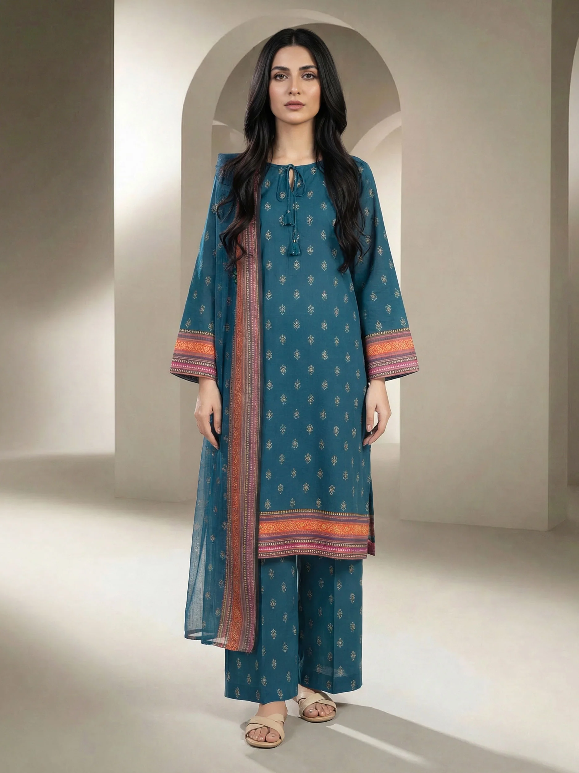 3 Piece Lawn Suit (Unstitched) - Image 2