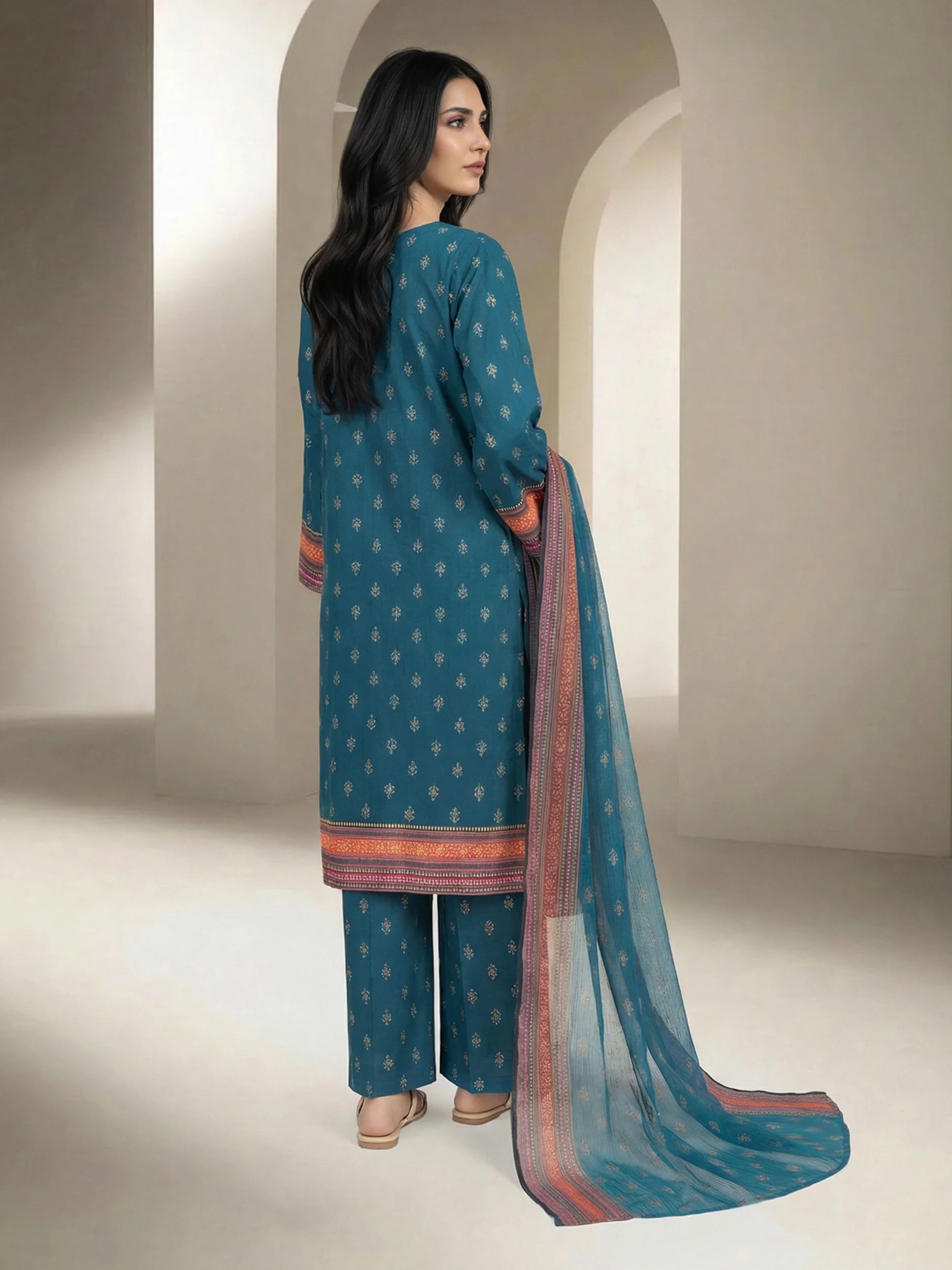 3 Piece Lawn Suit (Unstitched) - Image 3