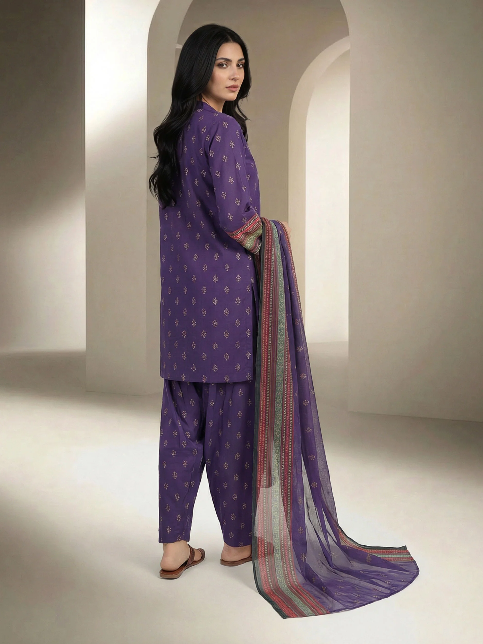 3 Piece Lawn Suit (Unstitched) - Image 3