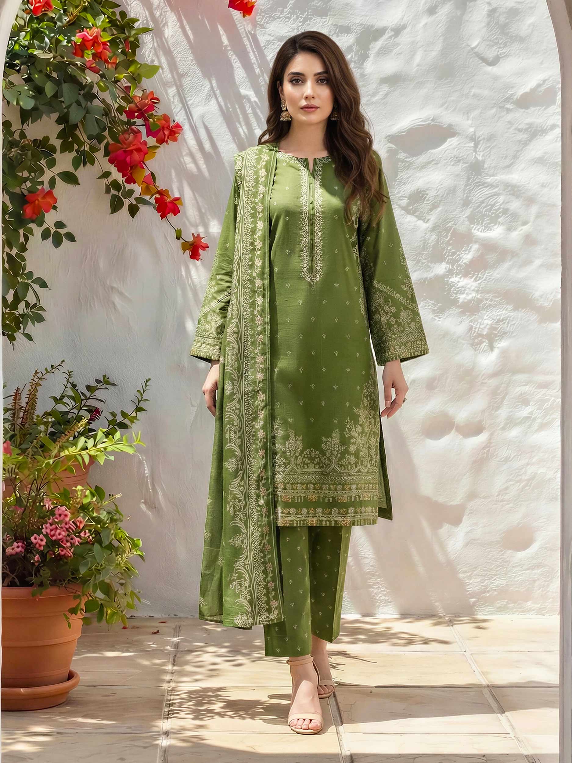 3 Piece Lawn Suit (Unstitched) - Image 2