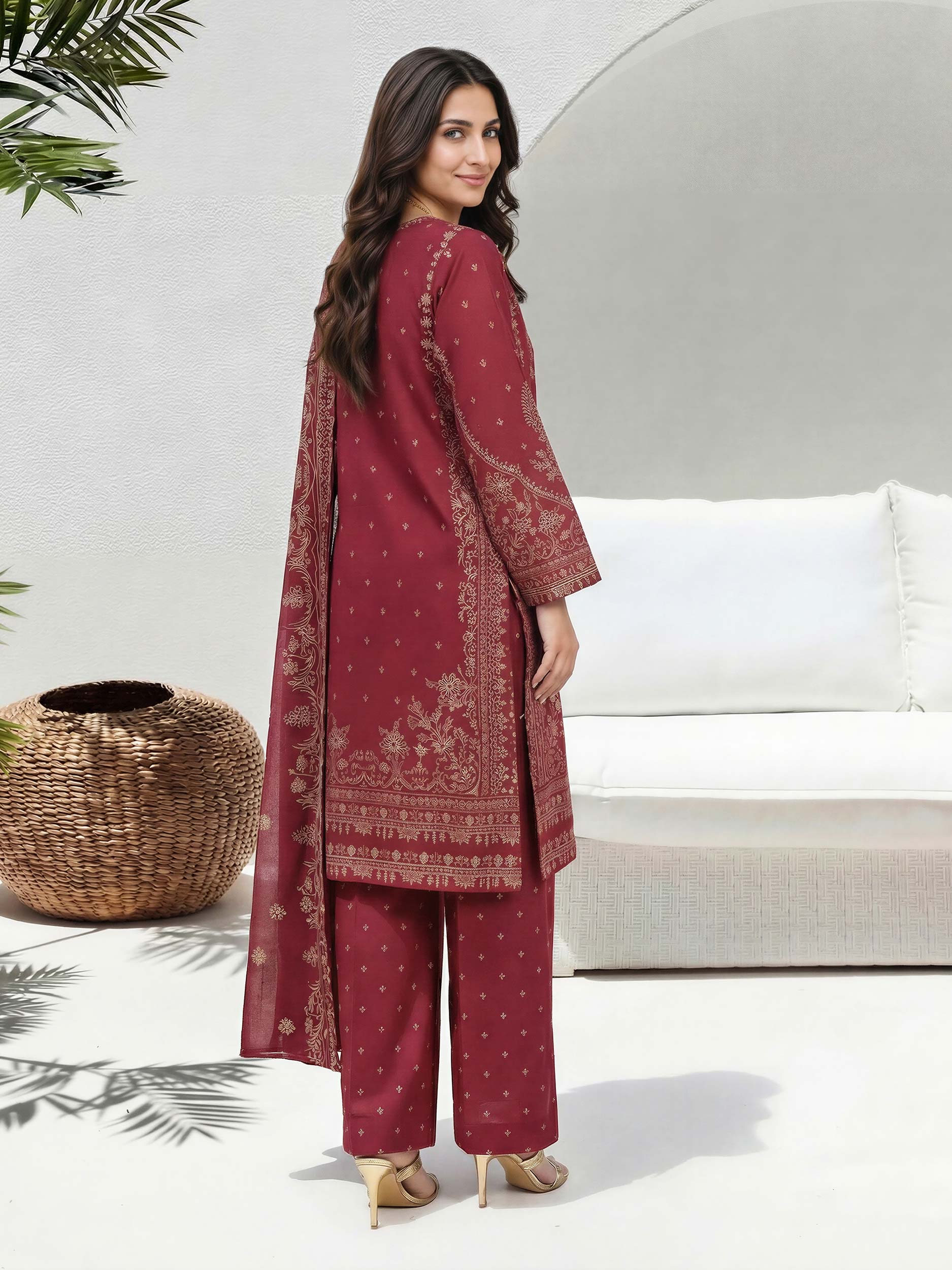 3 Piece Lawn Suit (Unstitched) - Image 3