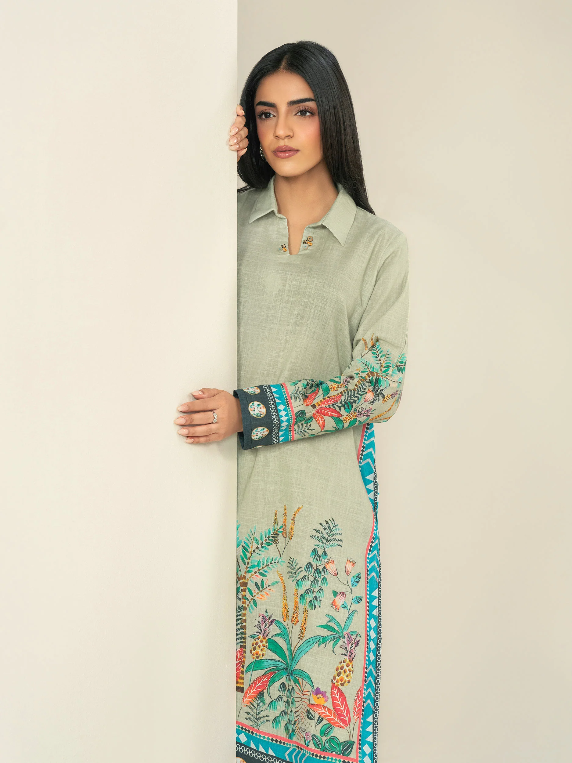 2 Piece Slub Khaddar Suit (Unstitched) - Image 5